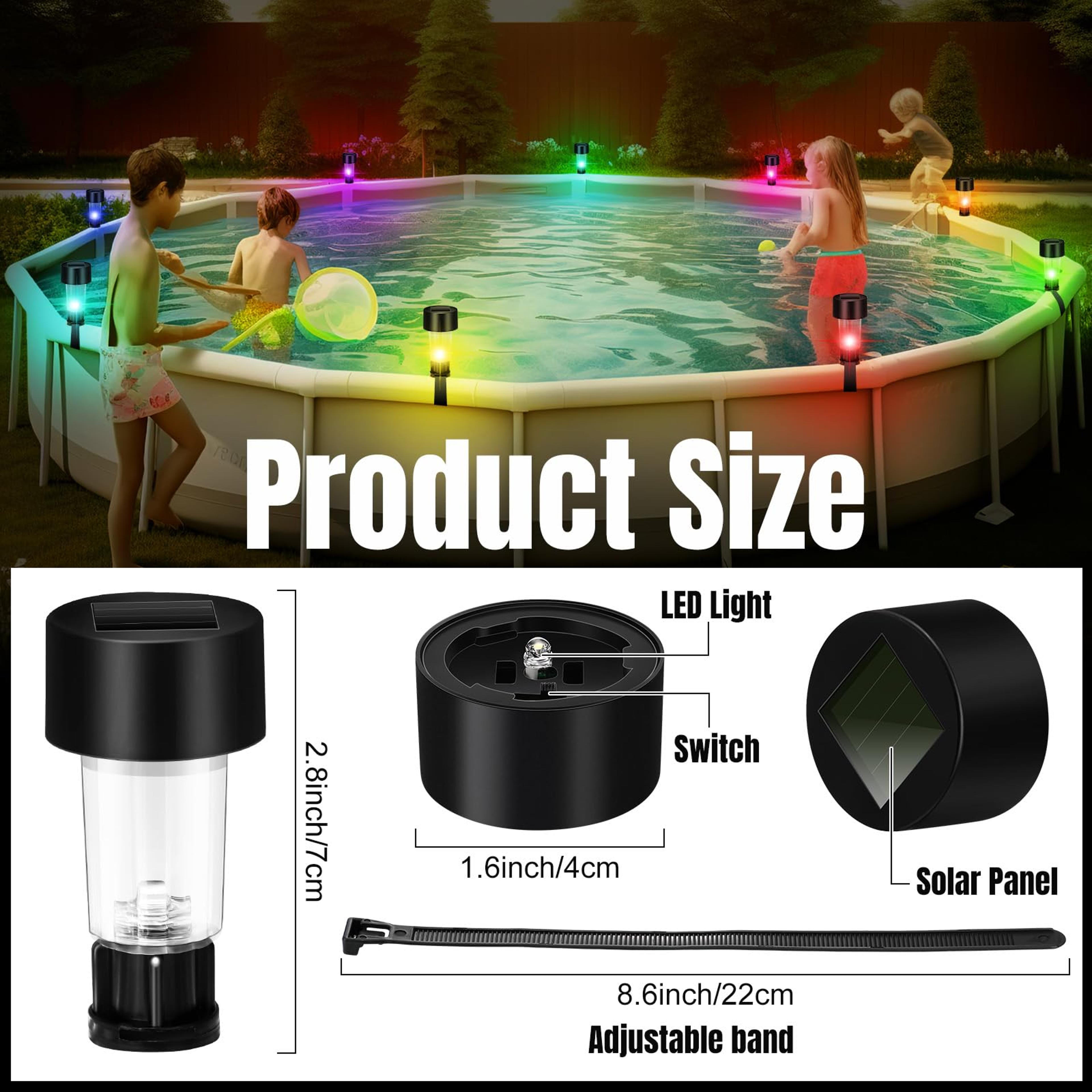Solar Pool Lights Waterproof Color Changing LED Pool Lights For Outdoor Swimming Pools 1