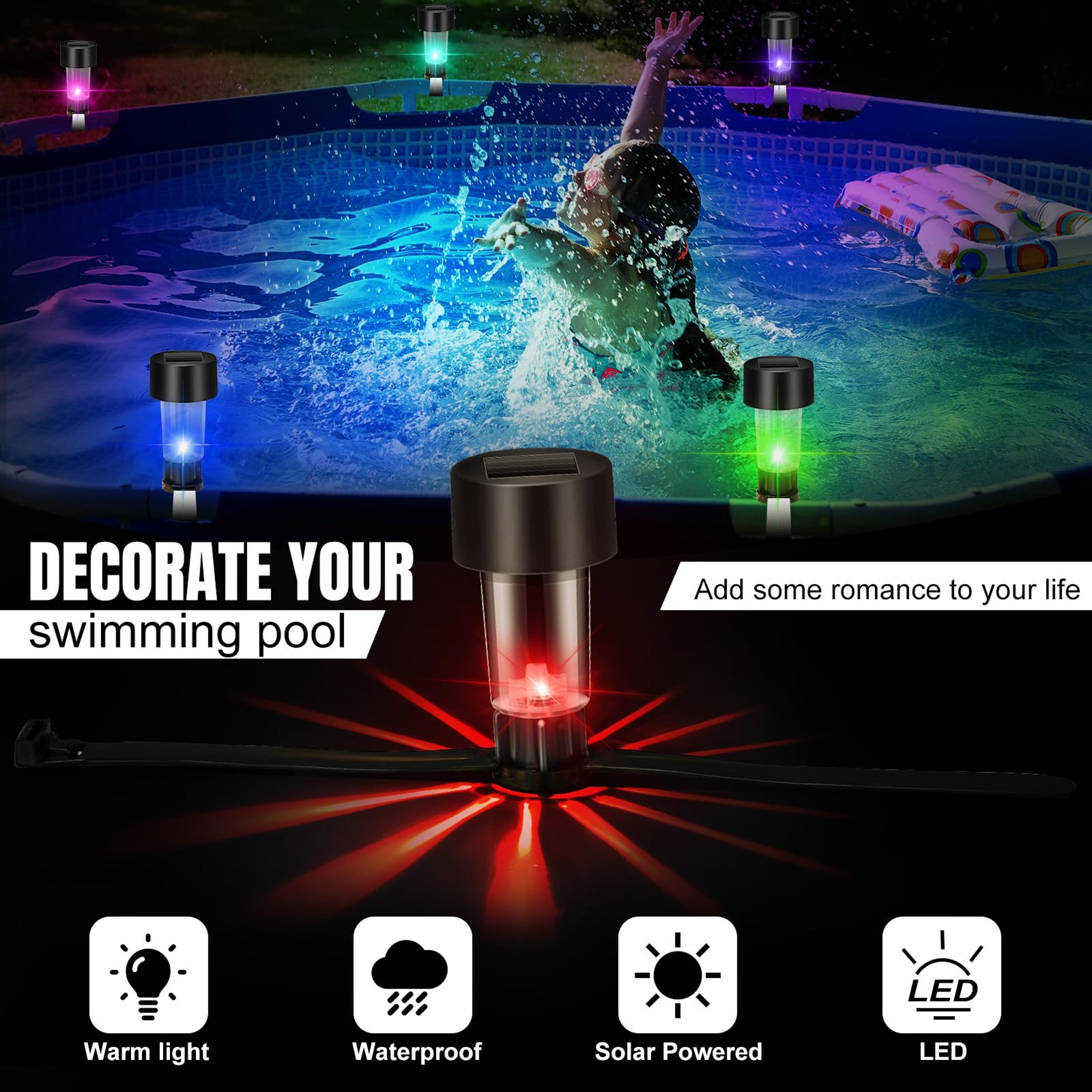 Solar Pool Lights Waterproof Color Changing LED Pool Lights For Outdoor Swimming Pools 2