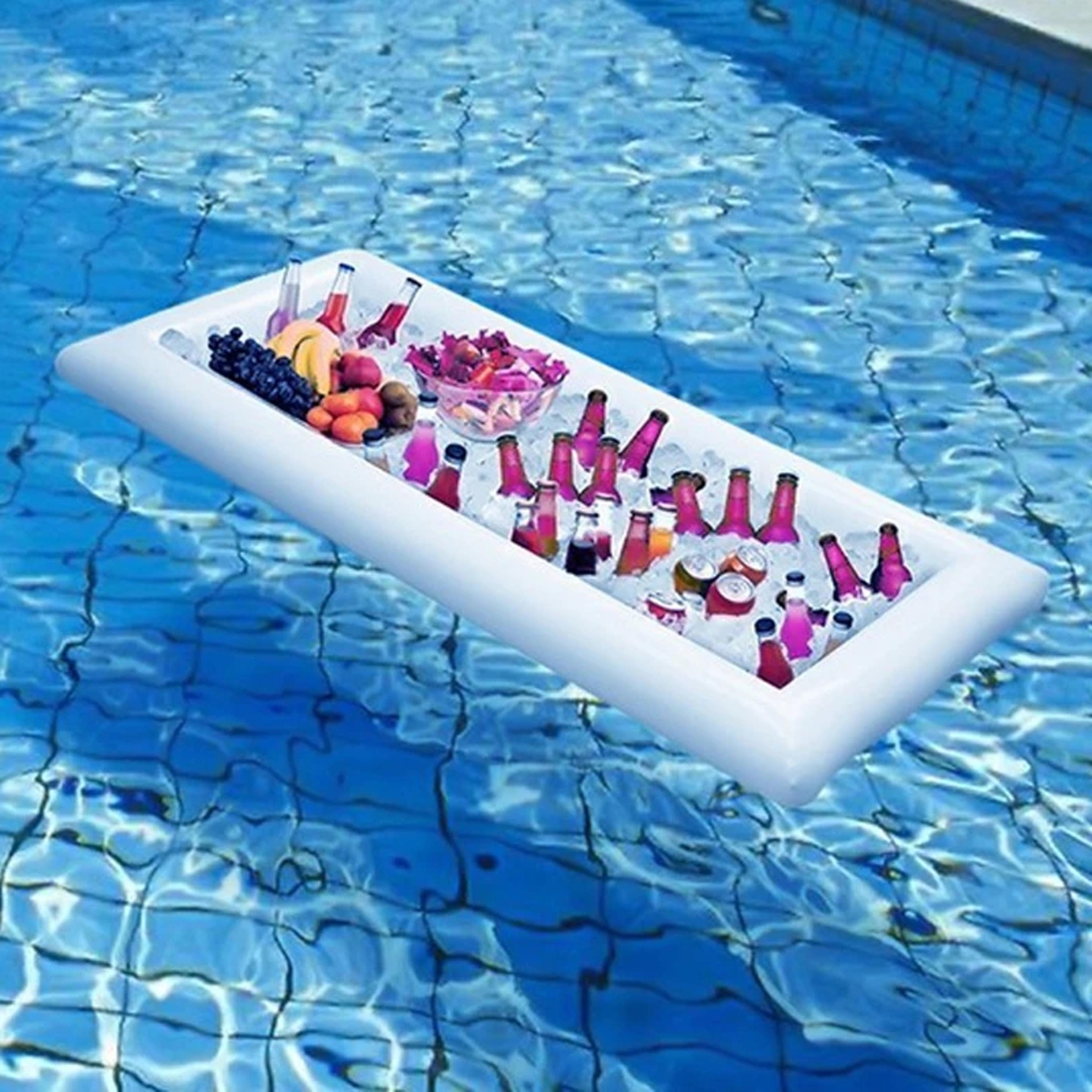 Inflatable Pool Bar Floating Drink Cooler  Beverage Tray For Pool Parties 0
