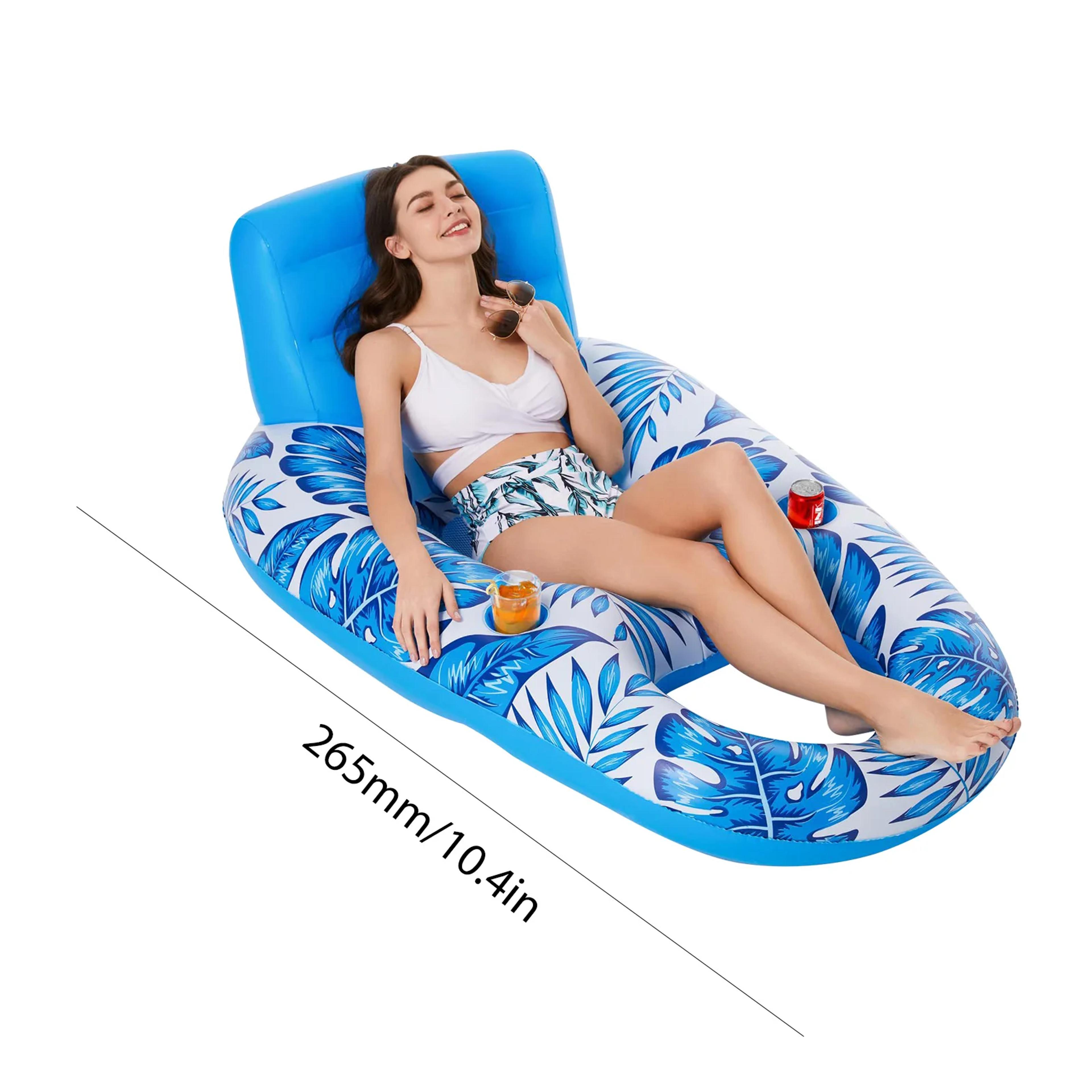 Summer Inflatable Pool Hammock Floating Water Lounge Chair With Armrests For Pool  Beach Relaxation 5