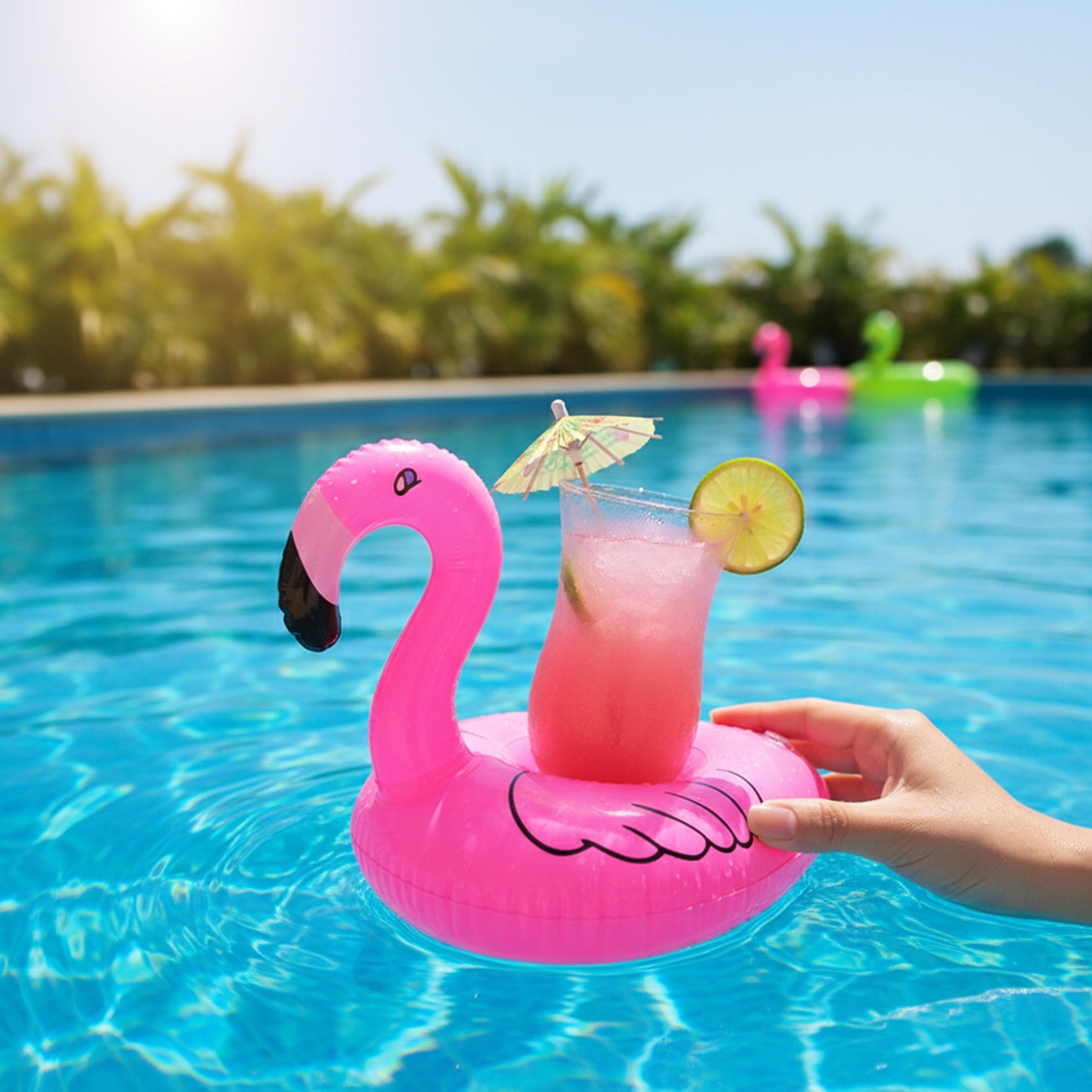 Firebird Inflatable Cup Holder Floating Drink Float For Pool Parties  Beach Fun 1
