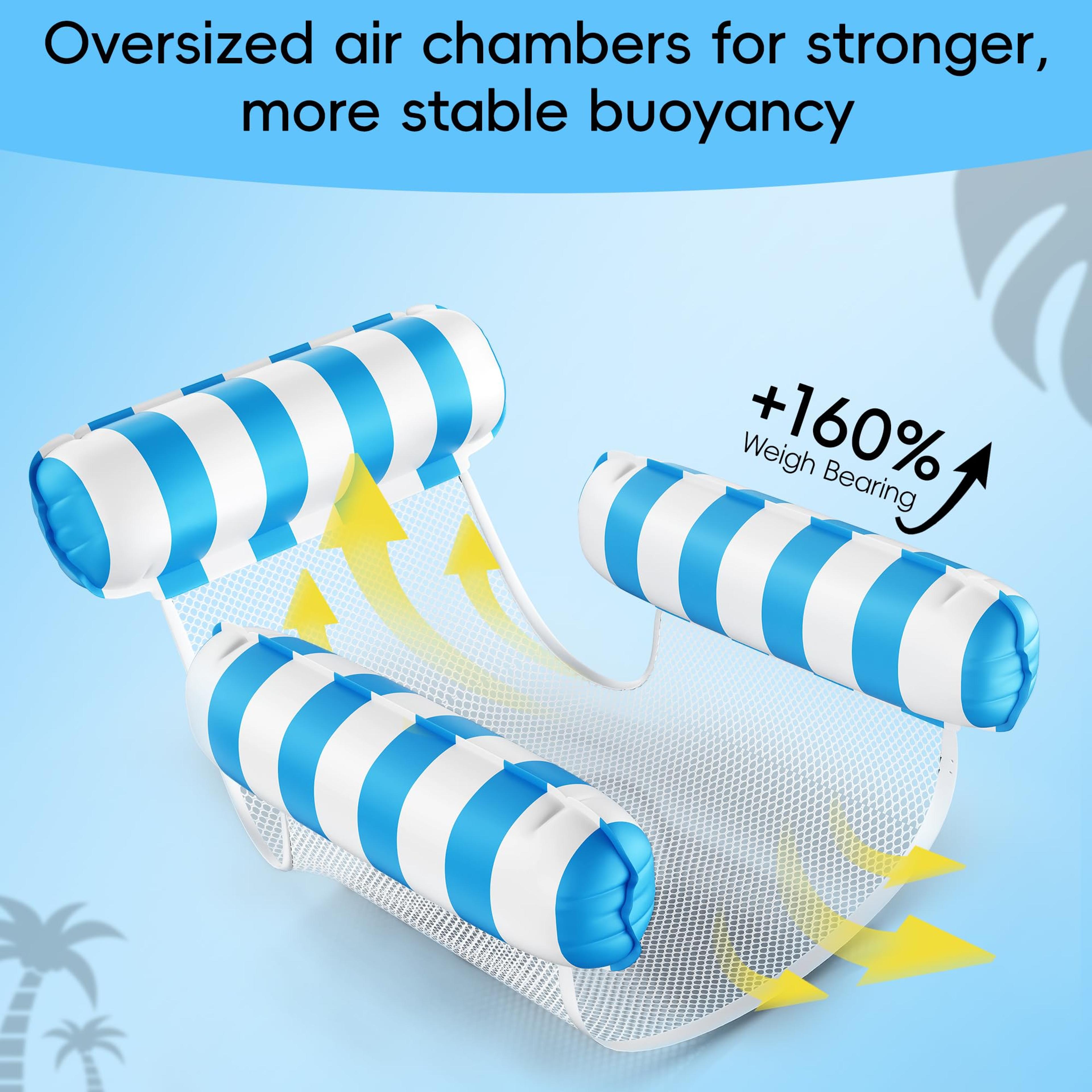 Portable Inflatable Pool Chair  Pool Hammock Float For Beach Lake  Summer Pool Parties 1