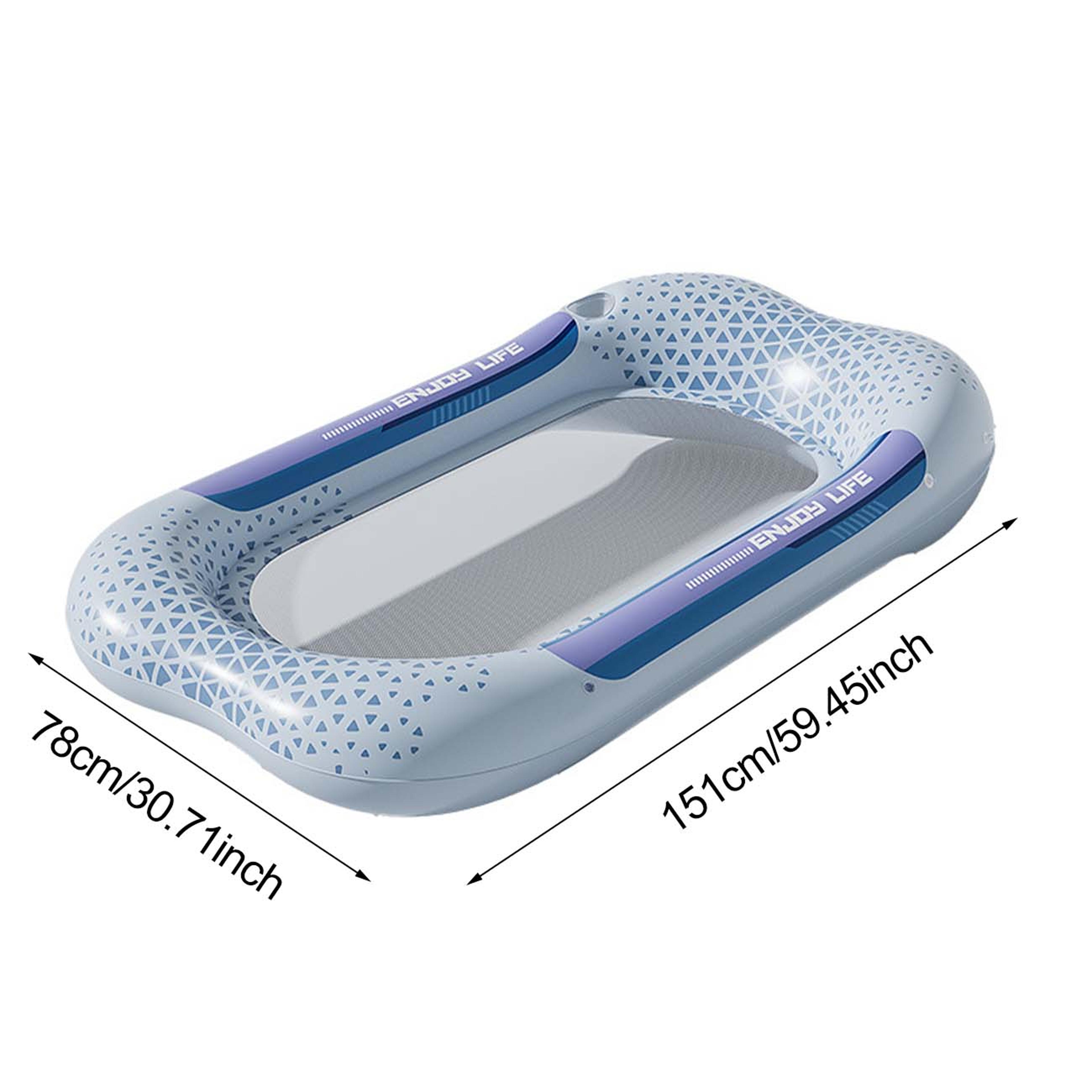 SunShade Inflatable Pool Float Water Hammock Lounge Chair With Canopy For Adults 5