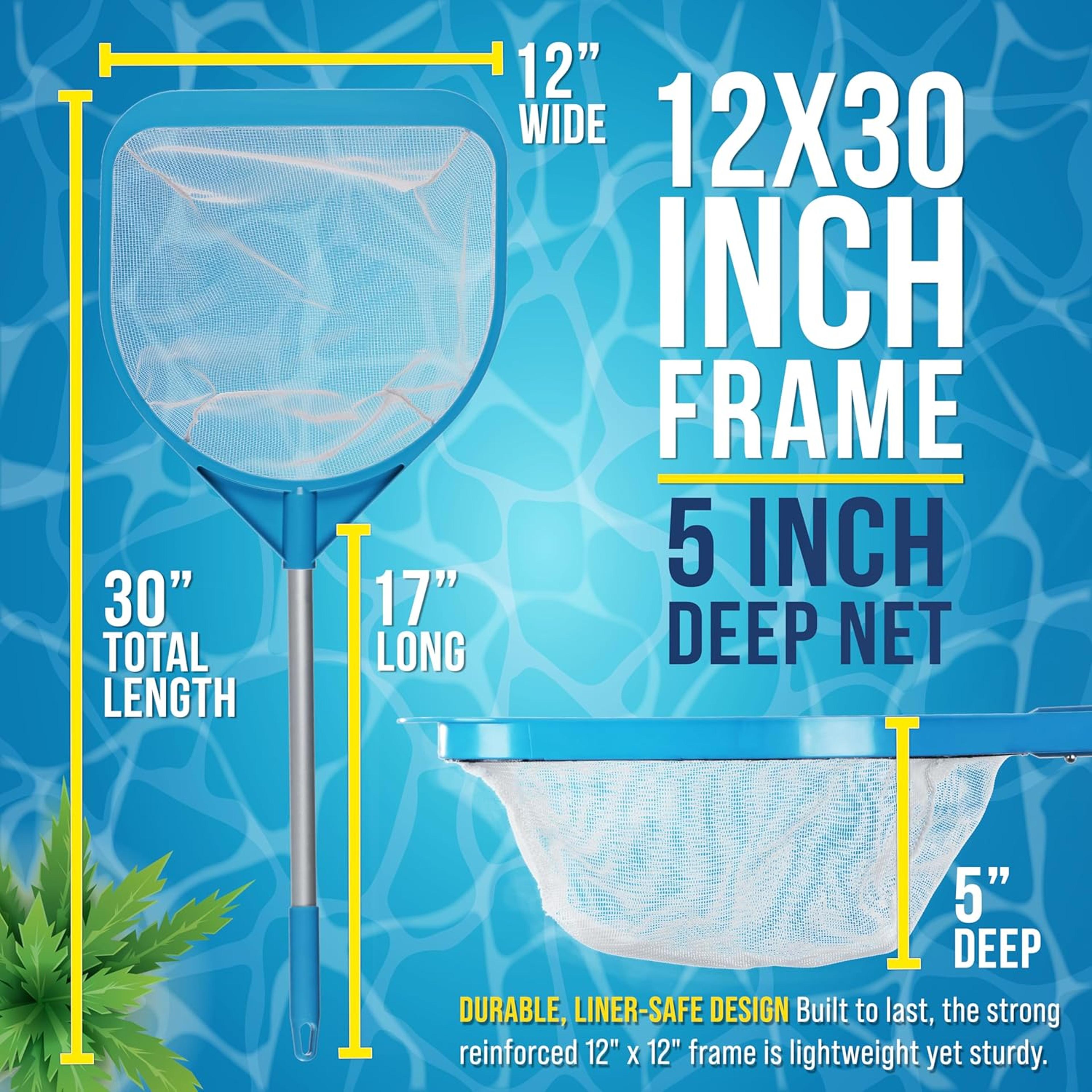 Fine Mesh Pool Skimmer Net With Pole For Pool Spa  Pond Cleaning 1