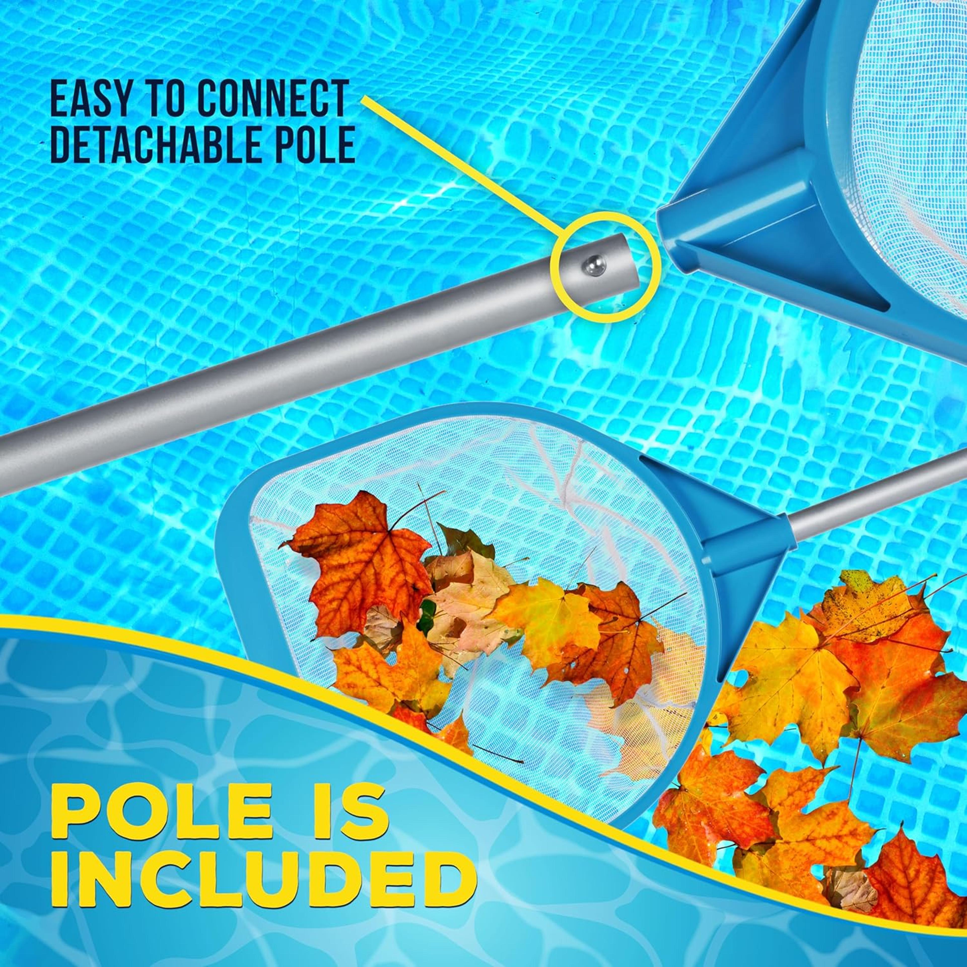 Fine Mesh Pool Skimmer Net With Pole For Pool Spa  Pond Cleaning 3