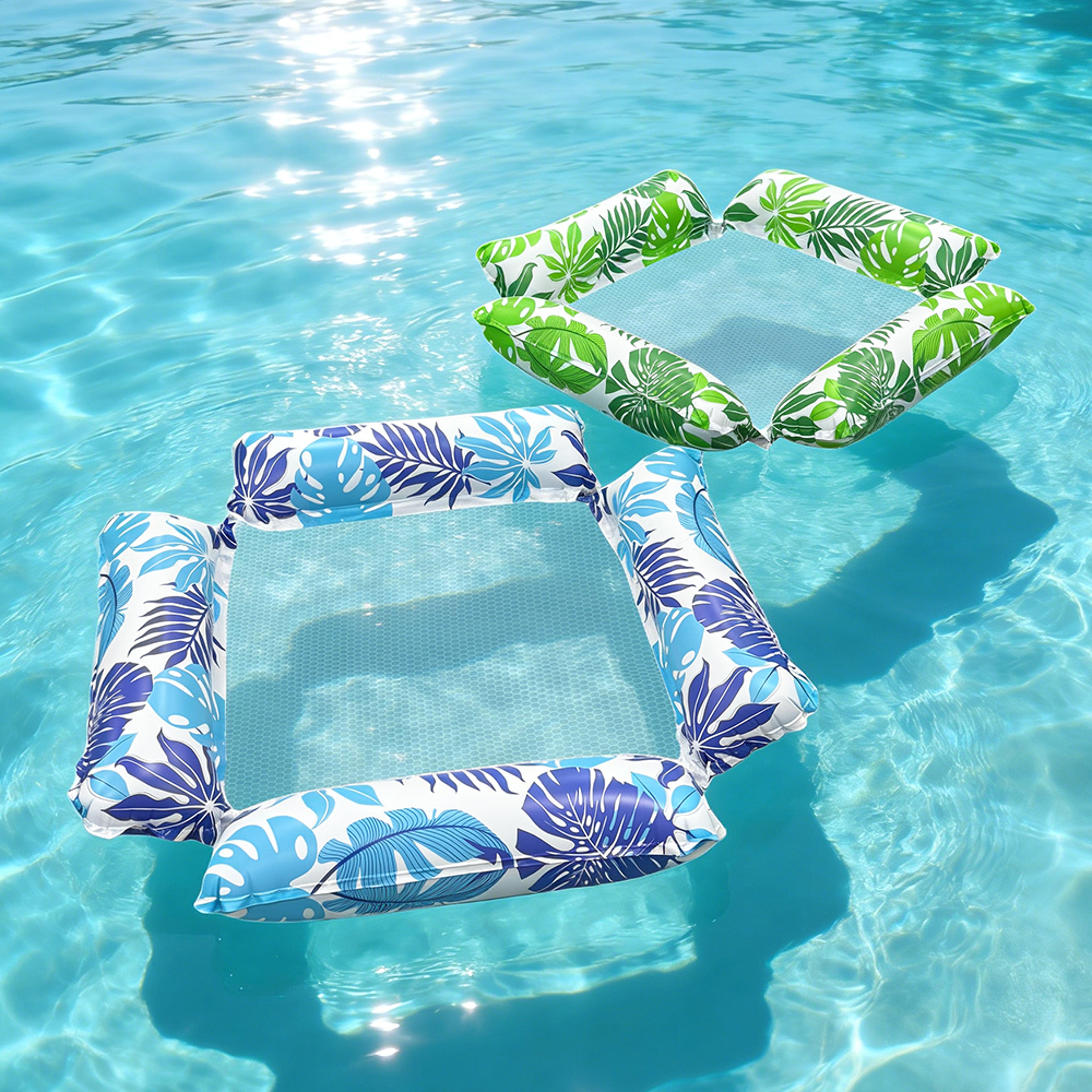 Inflatable Pool Float Hammock For Adults Foldable Floating Water Lounge Chair 2
