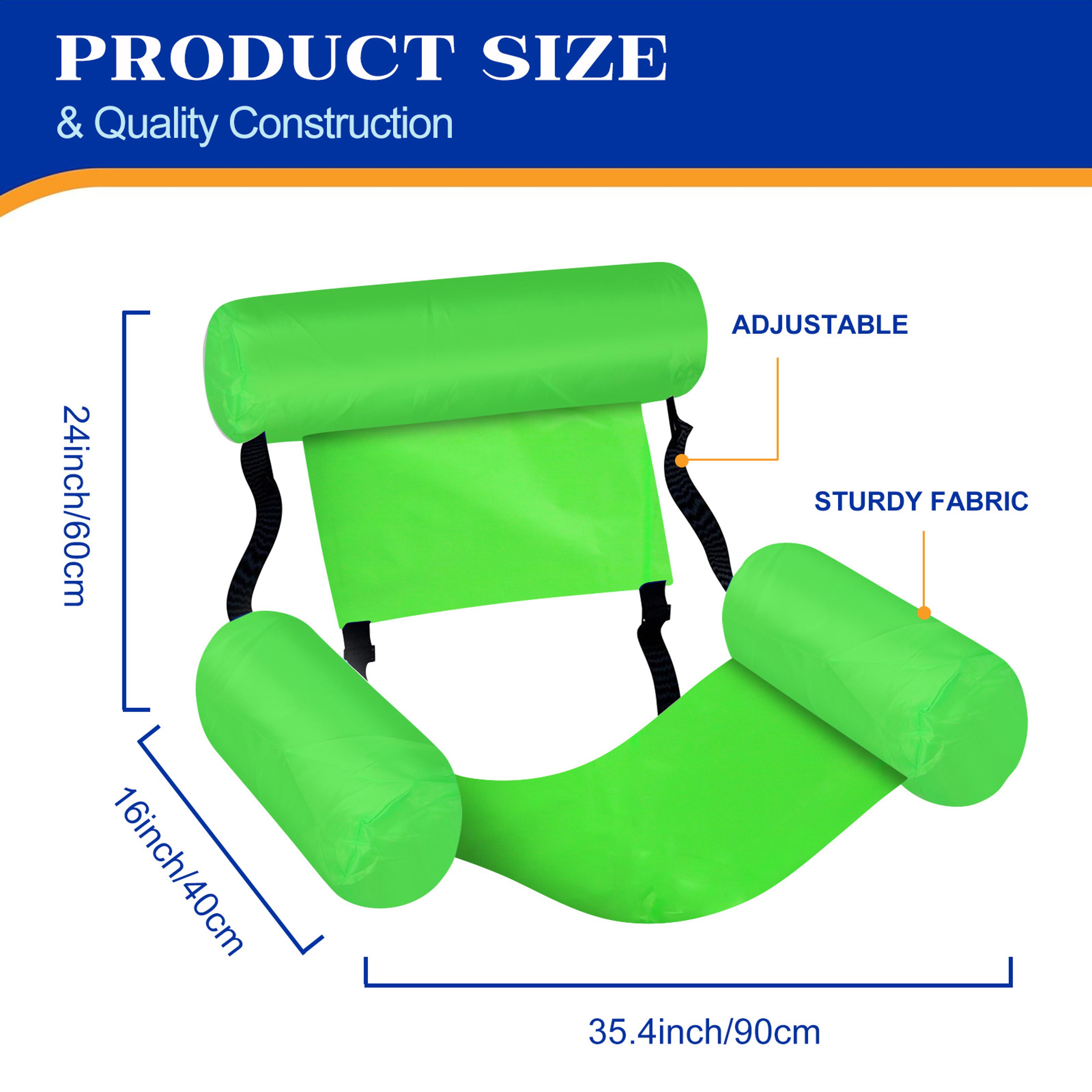 Foldable Water Hammock Inflatable Pool Lounger Floating Recliner For Pool  Beach 2