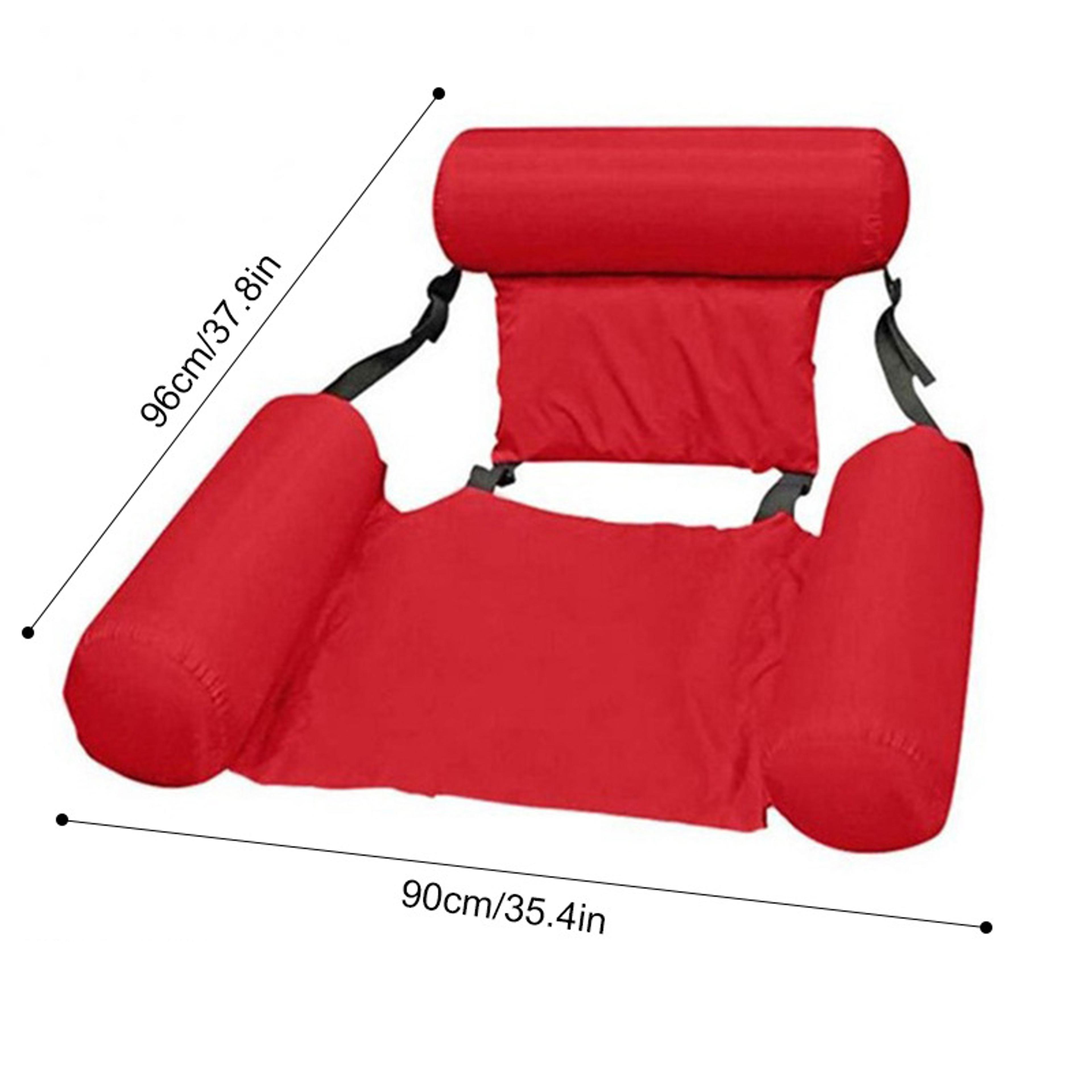 Foldable Water Hammock Inflatable Pool Lounger Floating Recliner For Pool  Beach 7