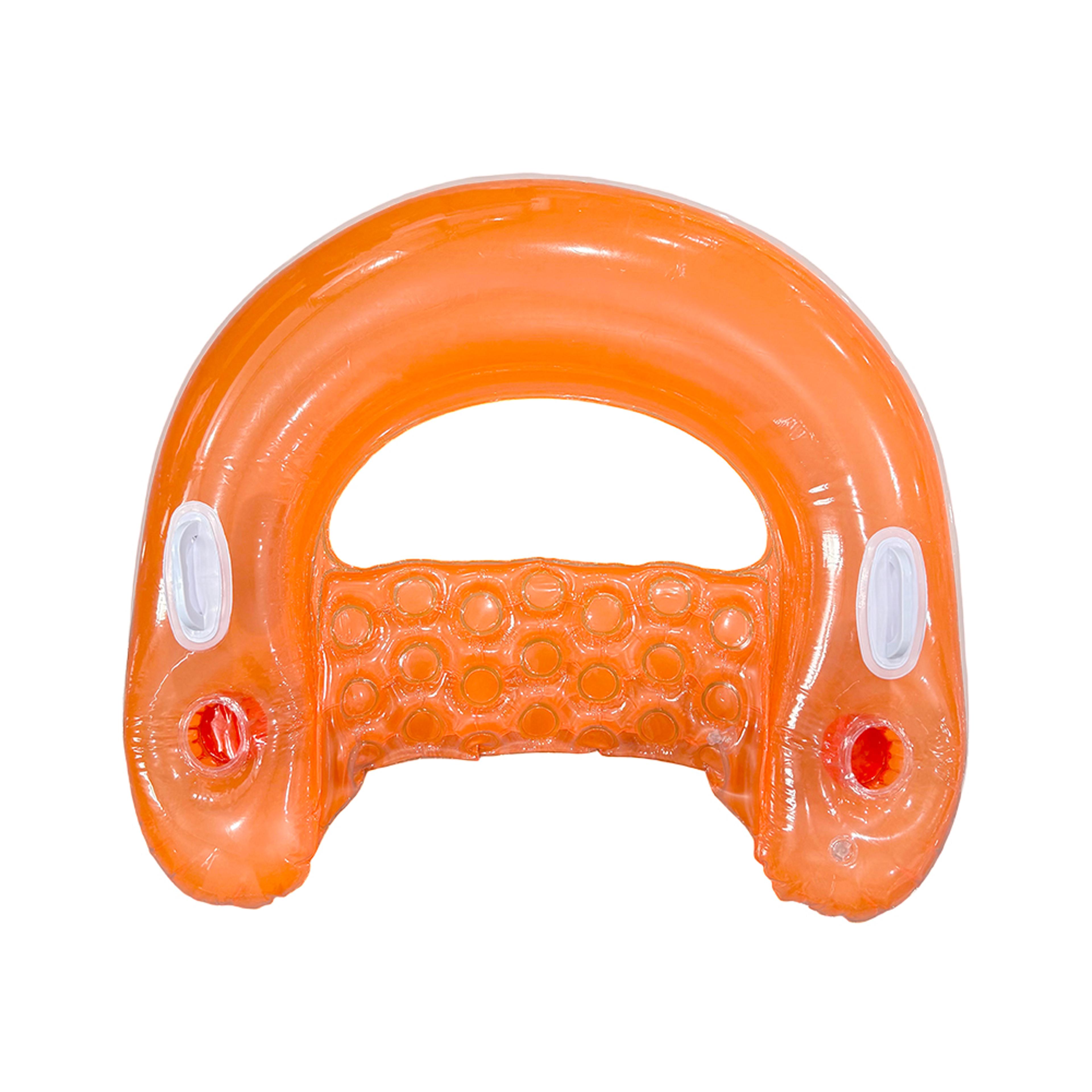 ComfortFloat Inflatable Pool Chair With Cup Holder  Handles For Adults 5