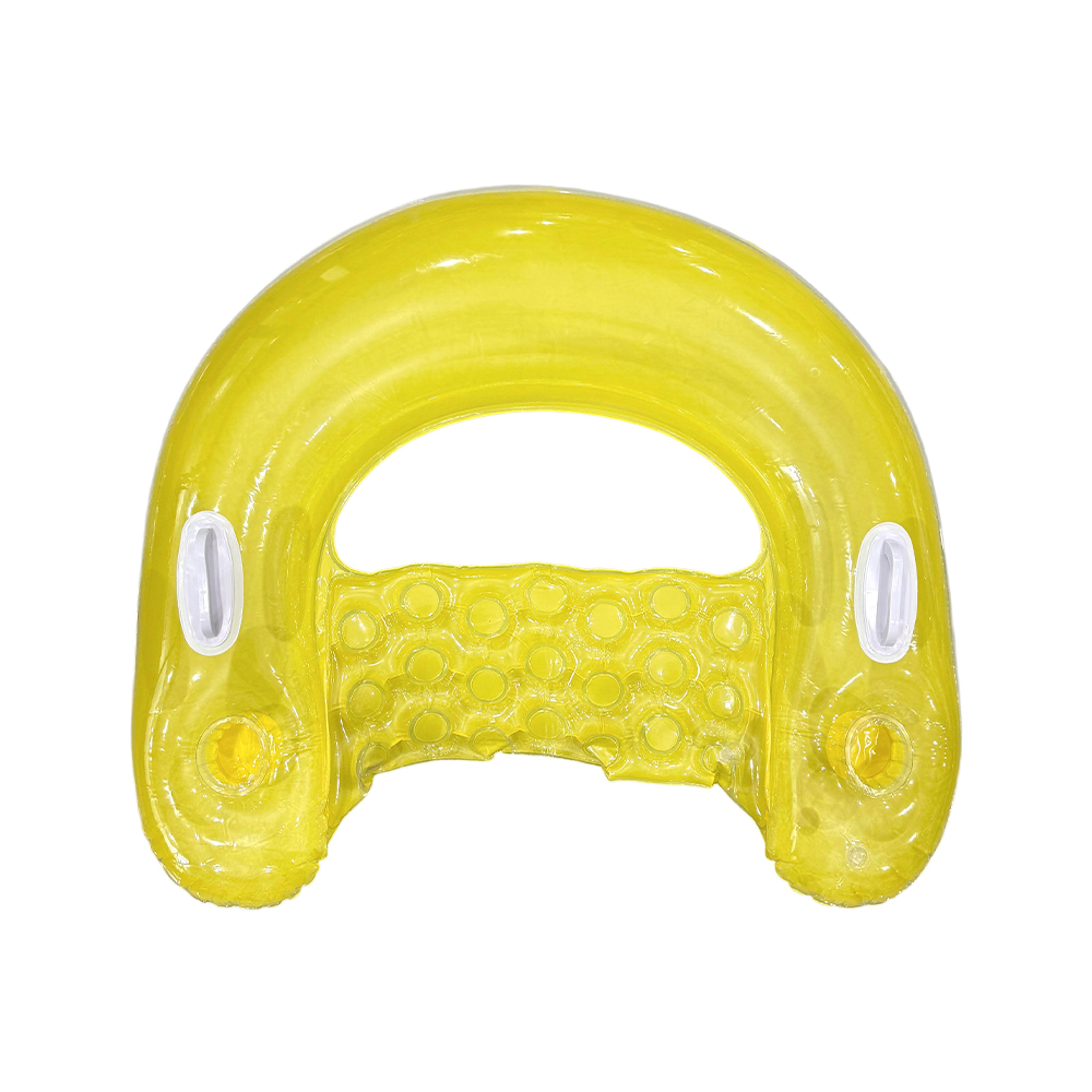 ComfortFloat Inflatable Pool Chair With Cup Holder  Handles For Adults 6