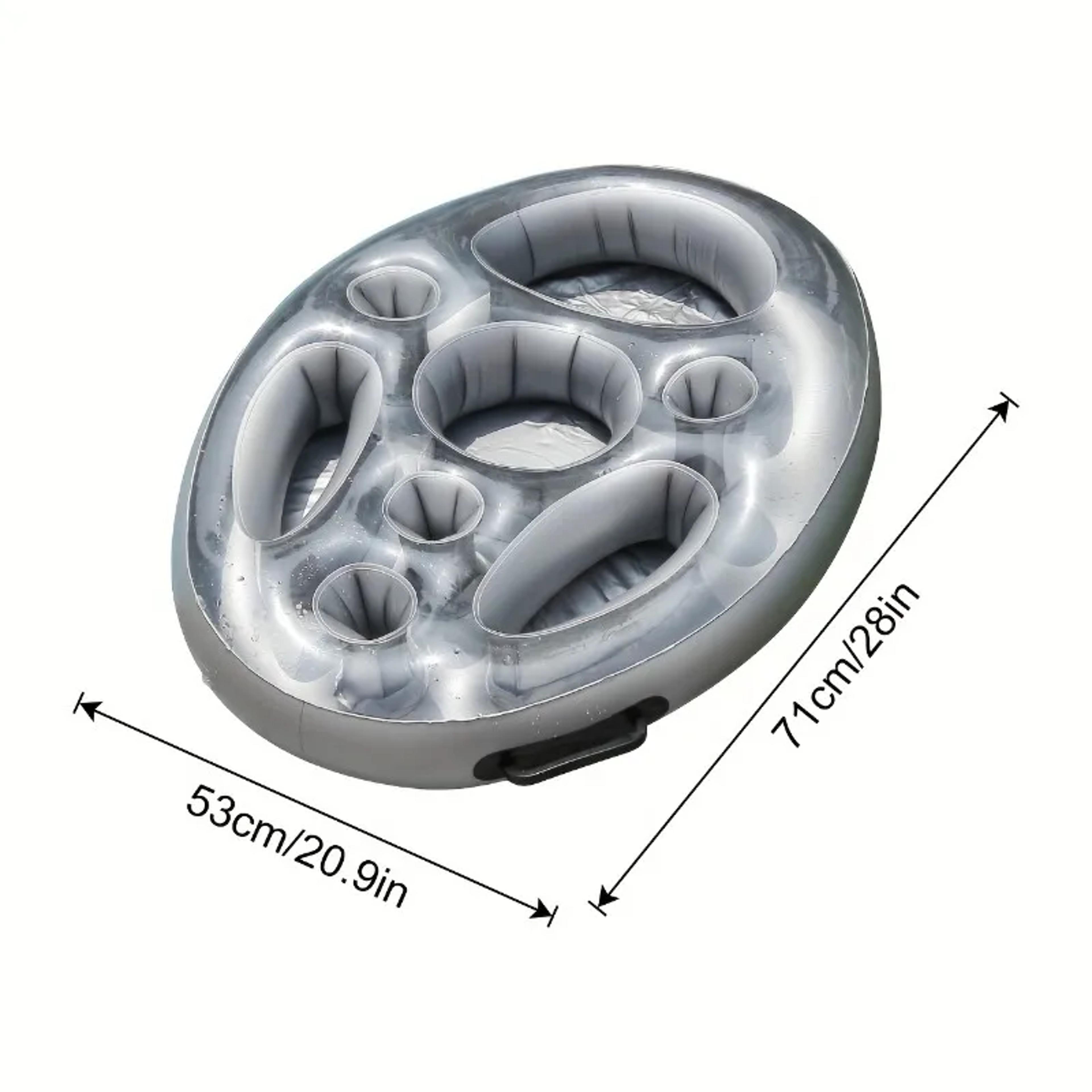 Floating Drink Tray Inflatable Ice Bar With Multiple Cup Holders For Pool Parties  Summer Fun 4