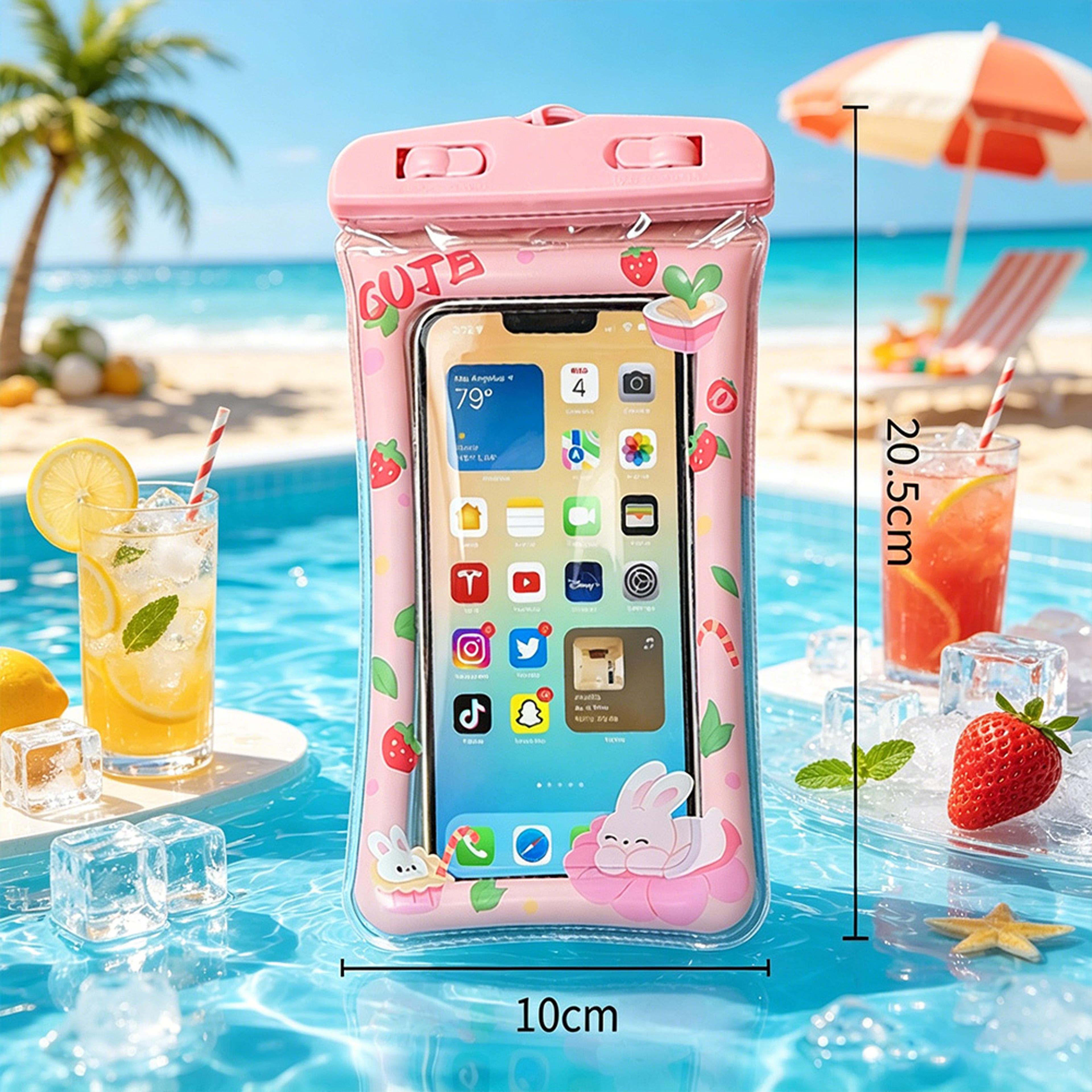 Floating Waterproof Phone Pouch With Touch Screen Dry Bag  Lanyard For Beach Swimming  Snorkeling 3