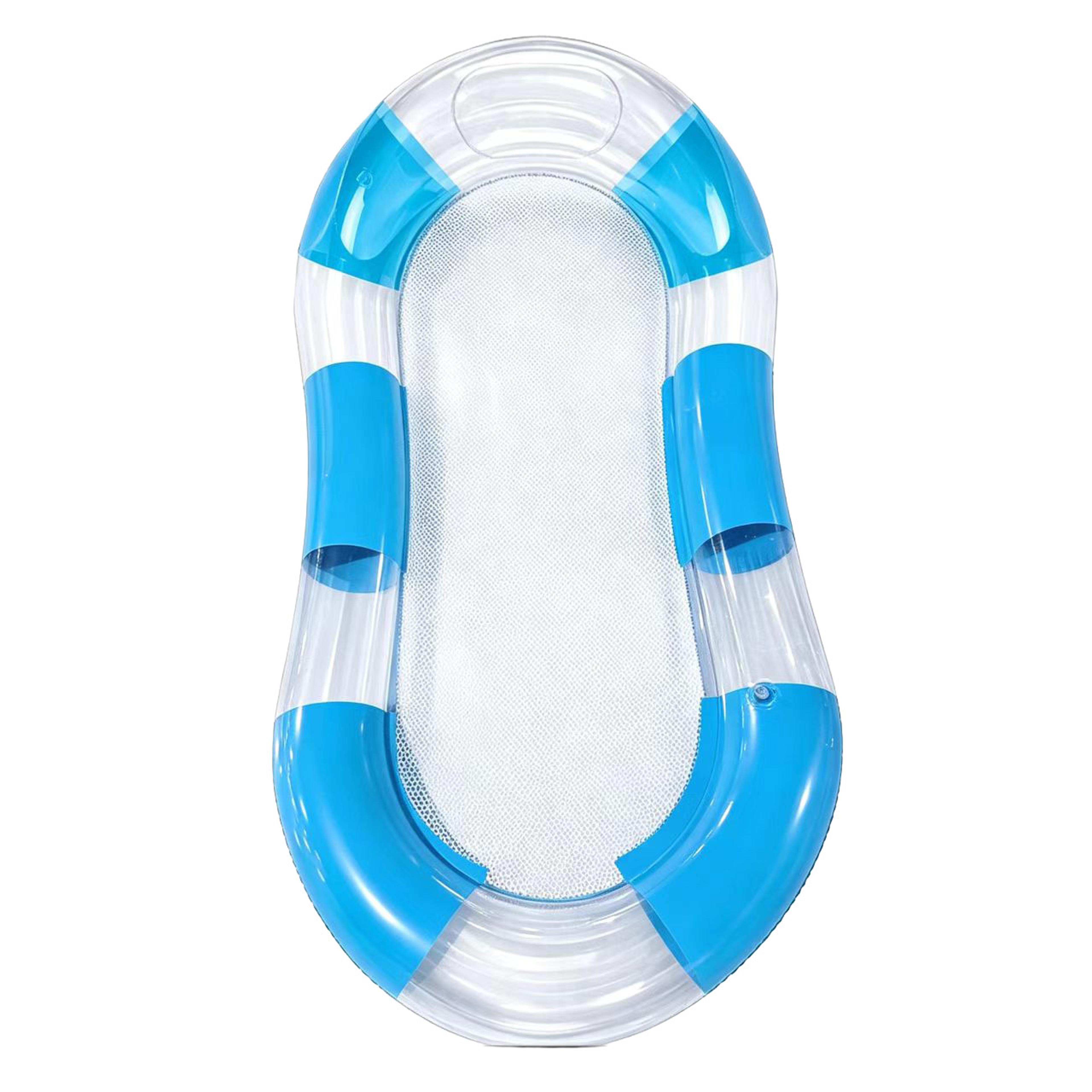 Inflatable Pool Float With Canopy  Mesh Seat Portable Floating Water Hammock Lounge Chair 3