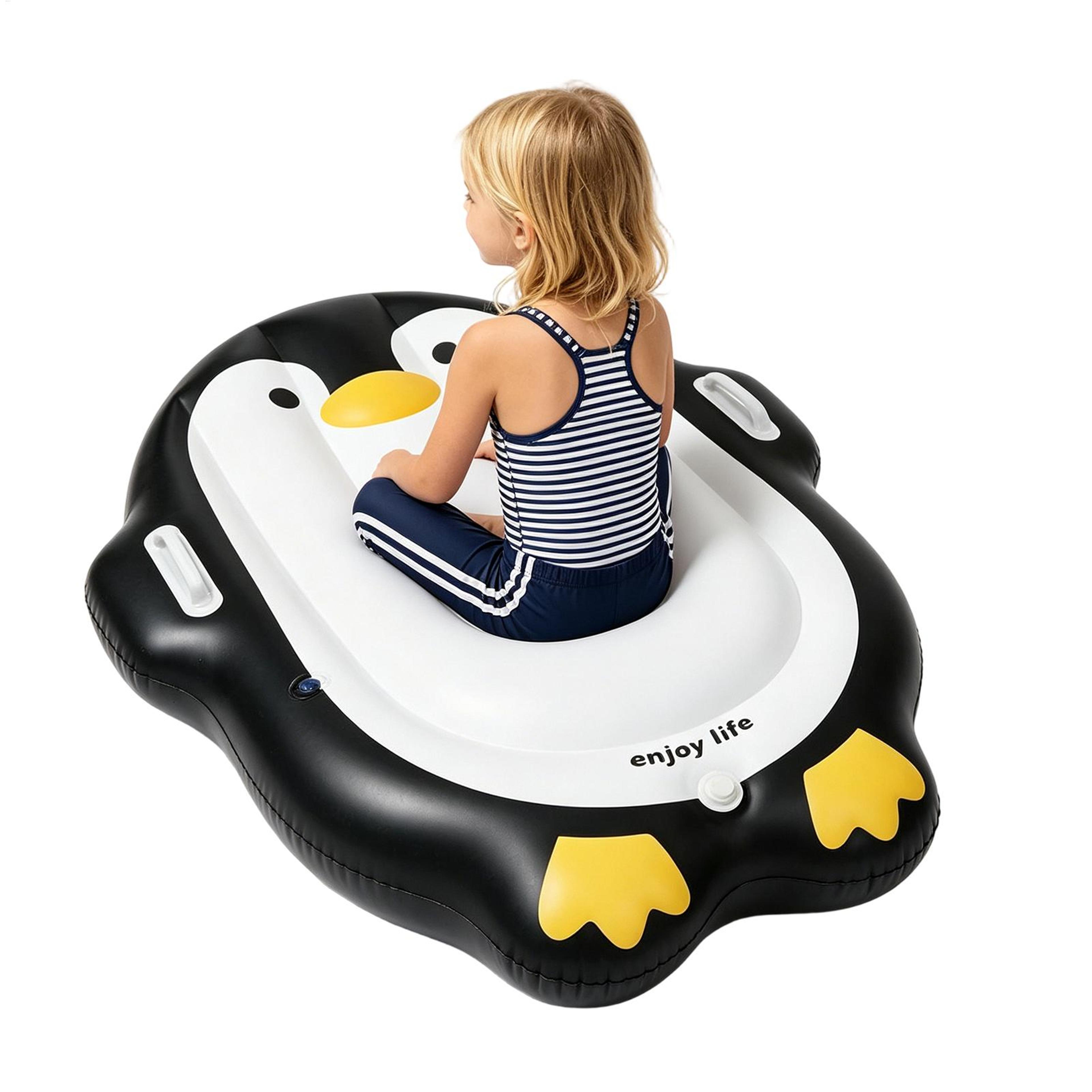 Penguin Kids Inflatable Surfboard Pool Float For Beach Lake  Backyard Water Fun 0