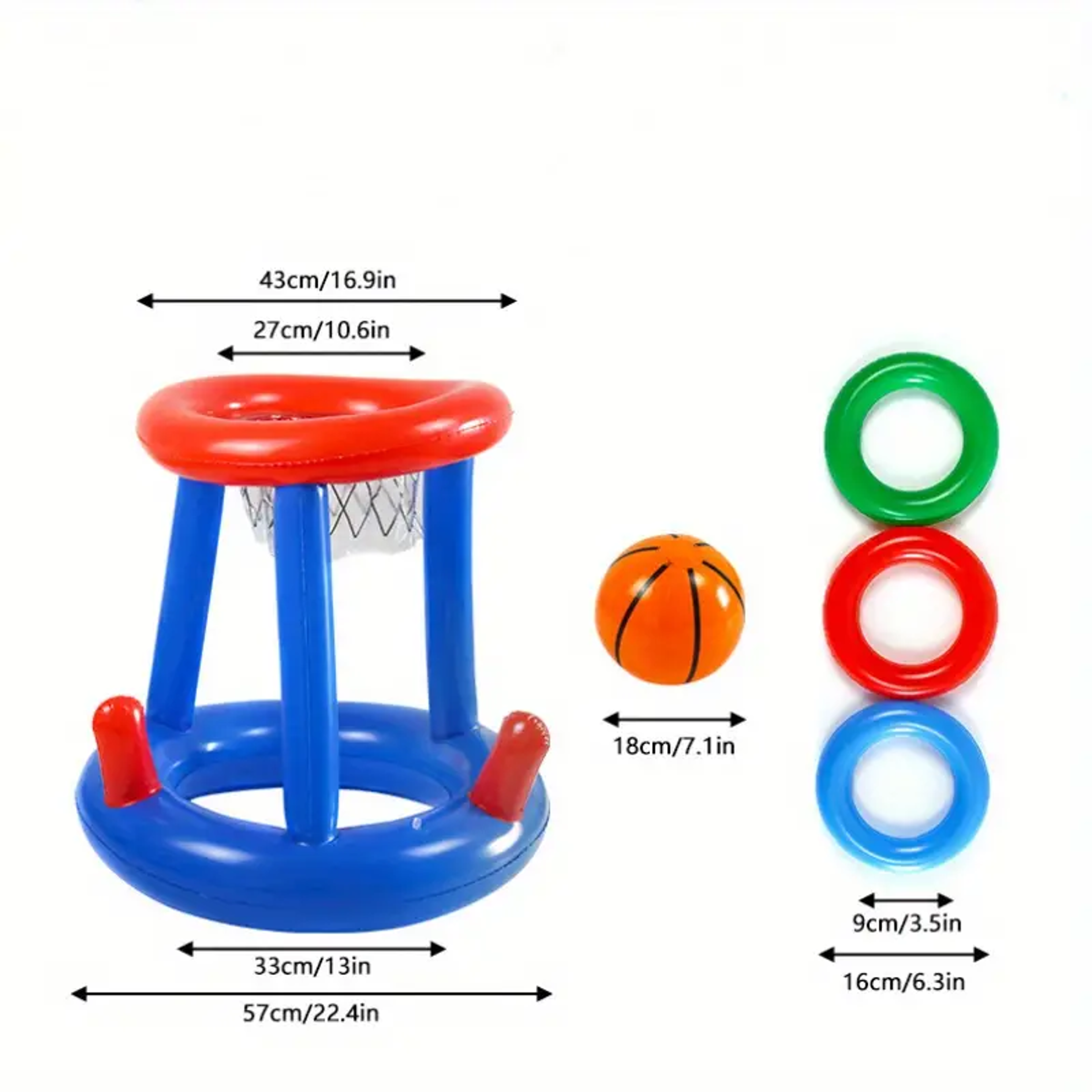 Interactive Inflatable Pool Basketball Hoop Floating Basketball Game For Family Pool Parties 1