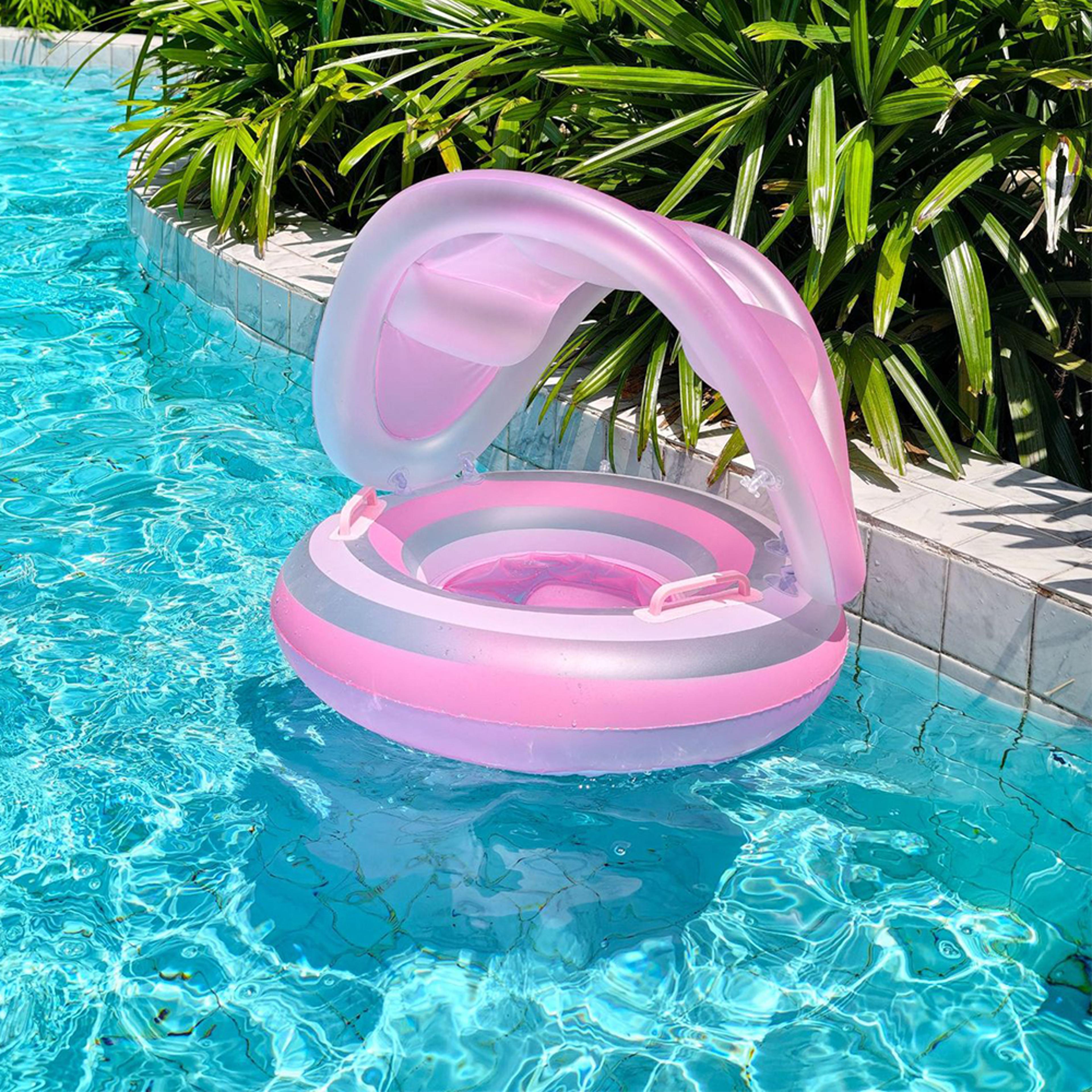 Inflatable Swimming Ring With Handles Pool Float Swim Tube For Beach And Summer Water Fun 1