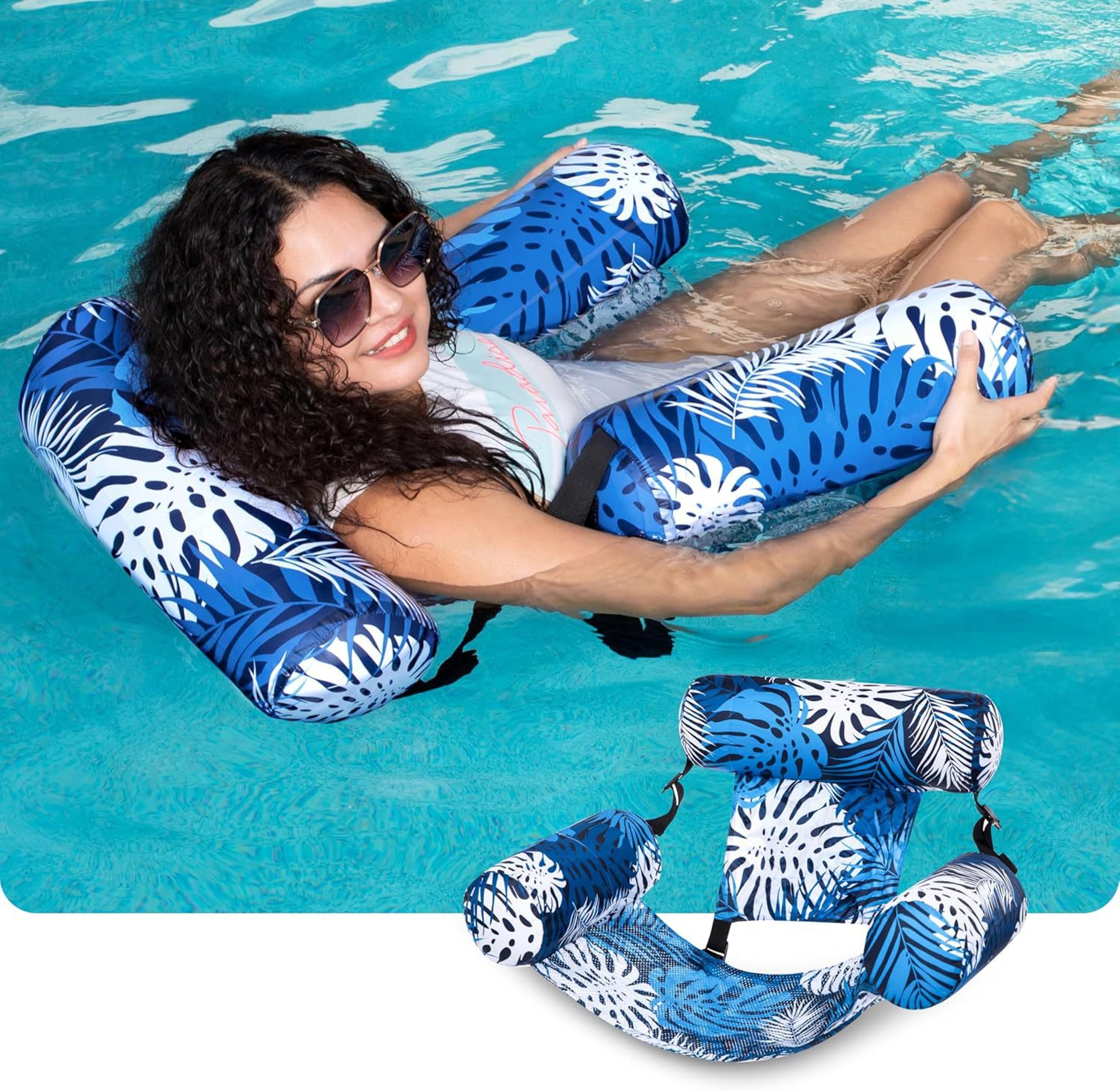ComfortFloat Inflatable Pool Chair With Backrest And Armrests For Adults 6