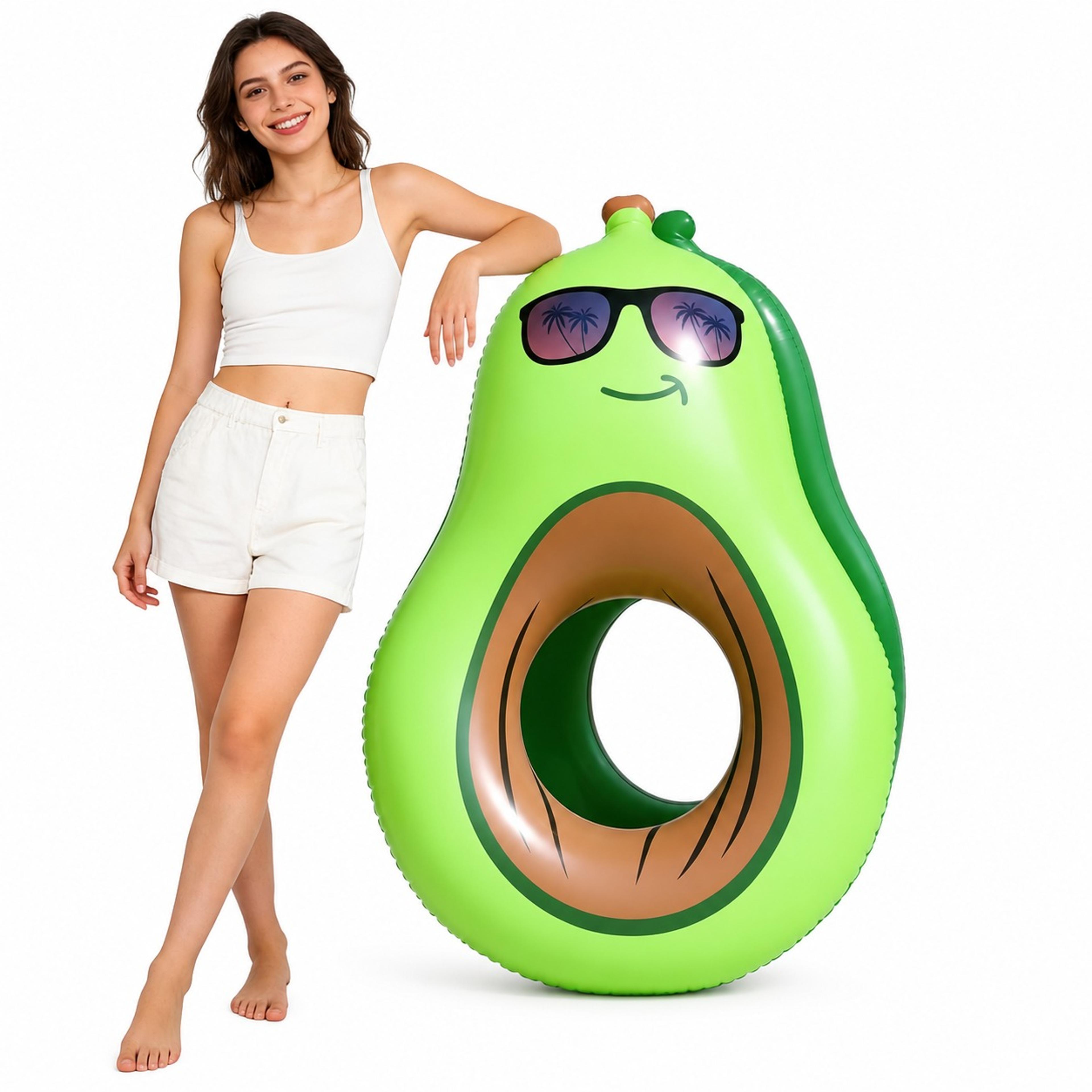 Avocado Inflatable Pool Float Pool Lounger Chair For Beach Lake  Summer Water Fun 3