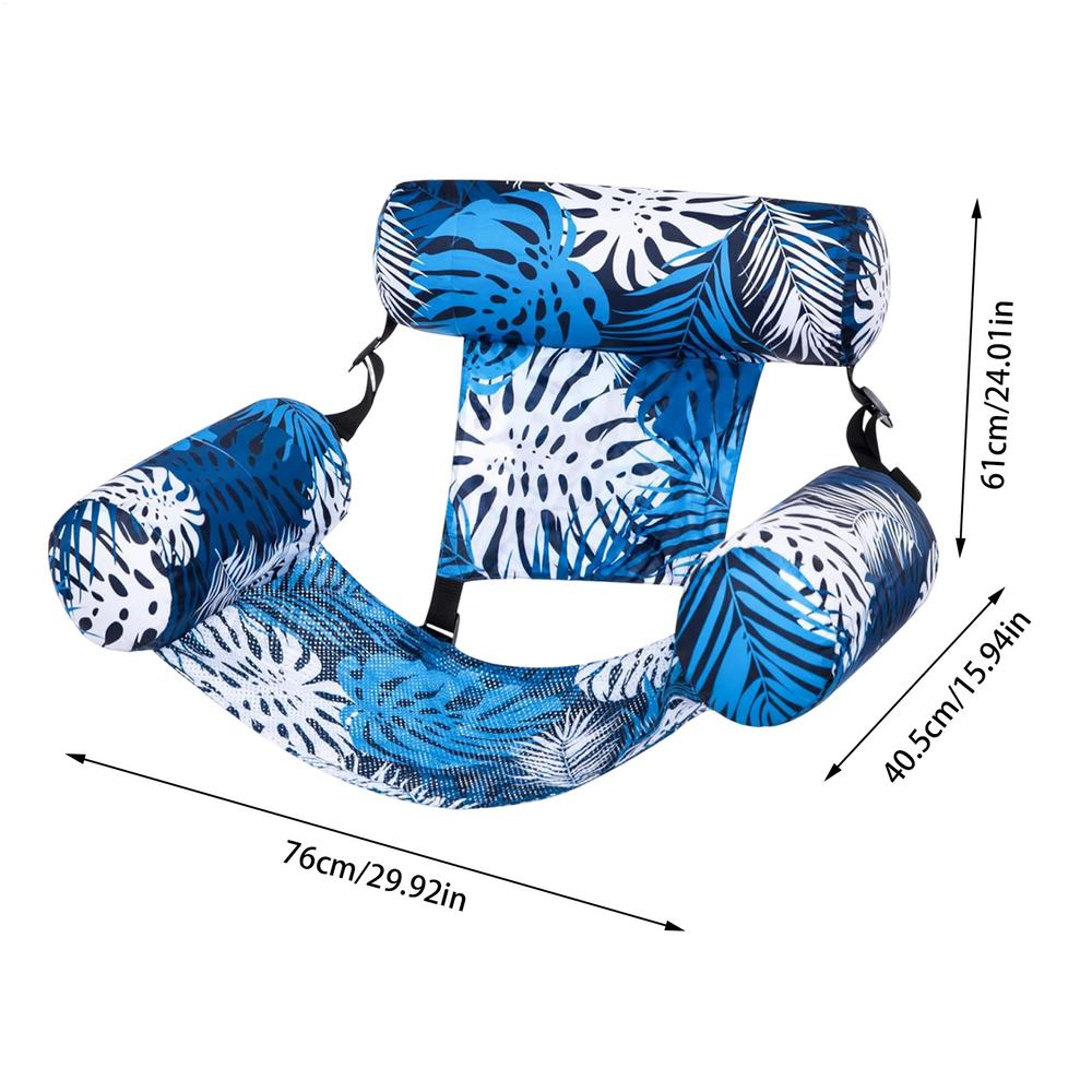 Inflatable Pool Hammock Chair Heavy Duty Pool Float For Adults With Foldable Floating Water Lounge 4