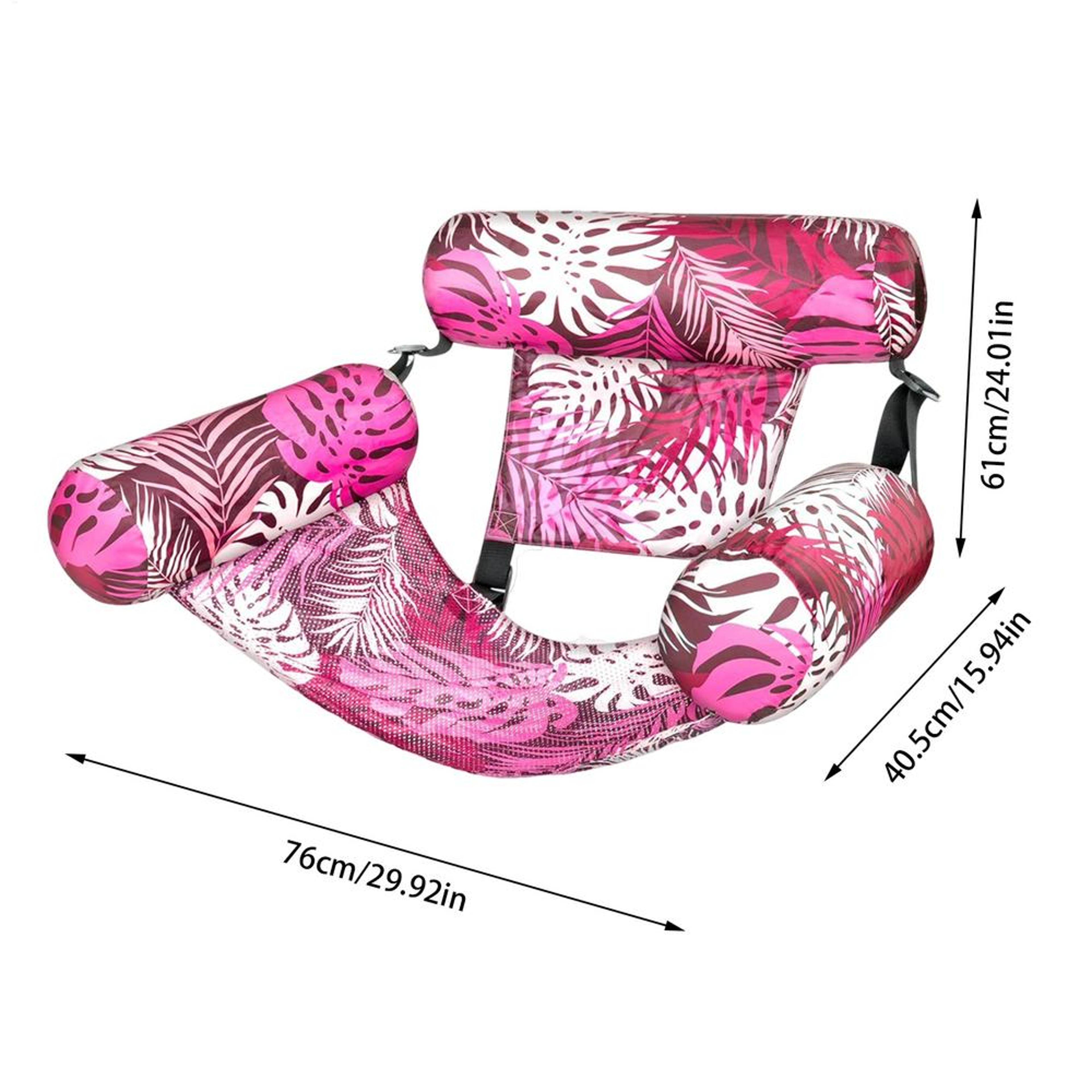 Inflatable Pool Hammock Chair Heavy Duty Pool Float For Adults With Foldable Floating Water Lounge 5
