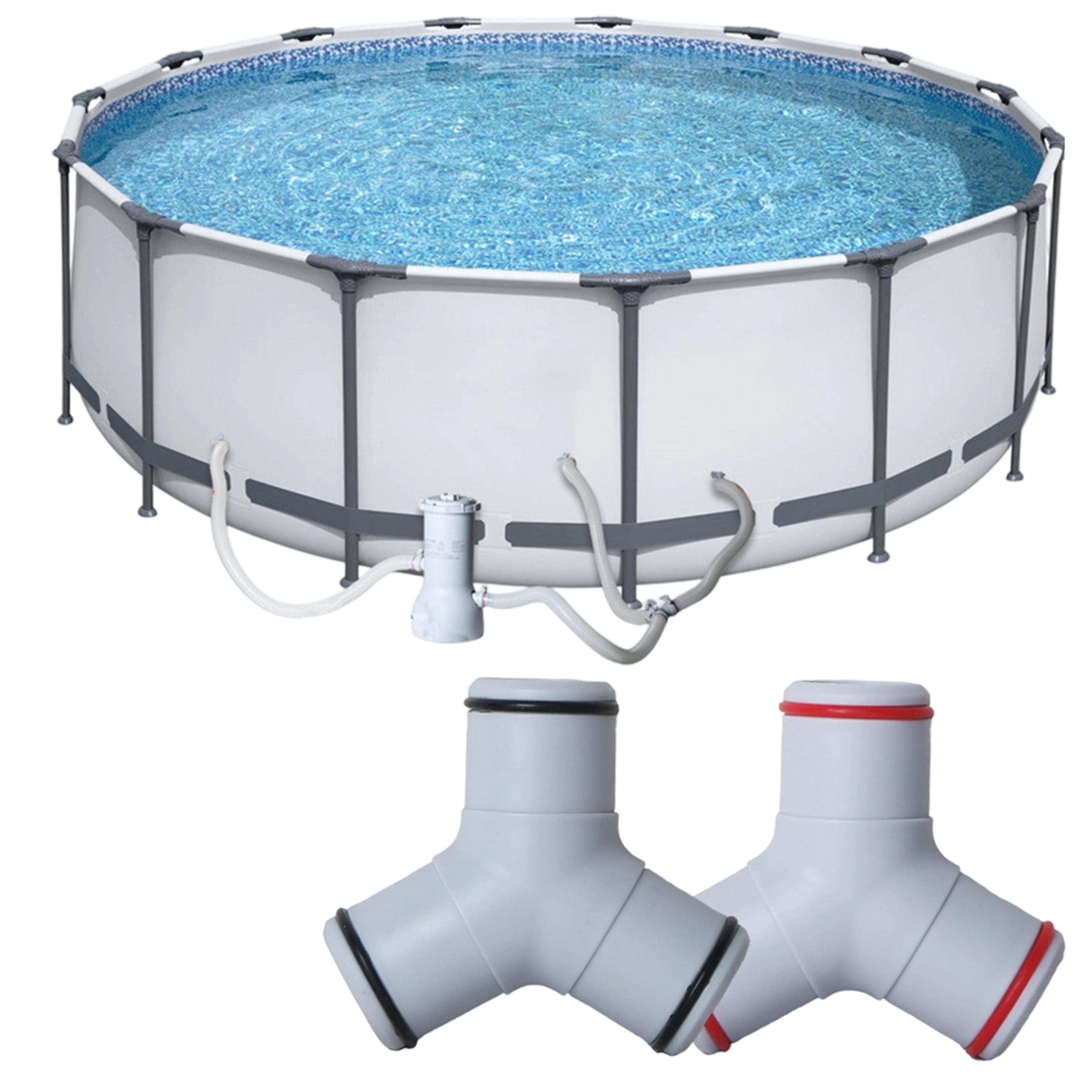 Pool Hose Adapter Way Connector For Intex Pools  Flow Management 1