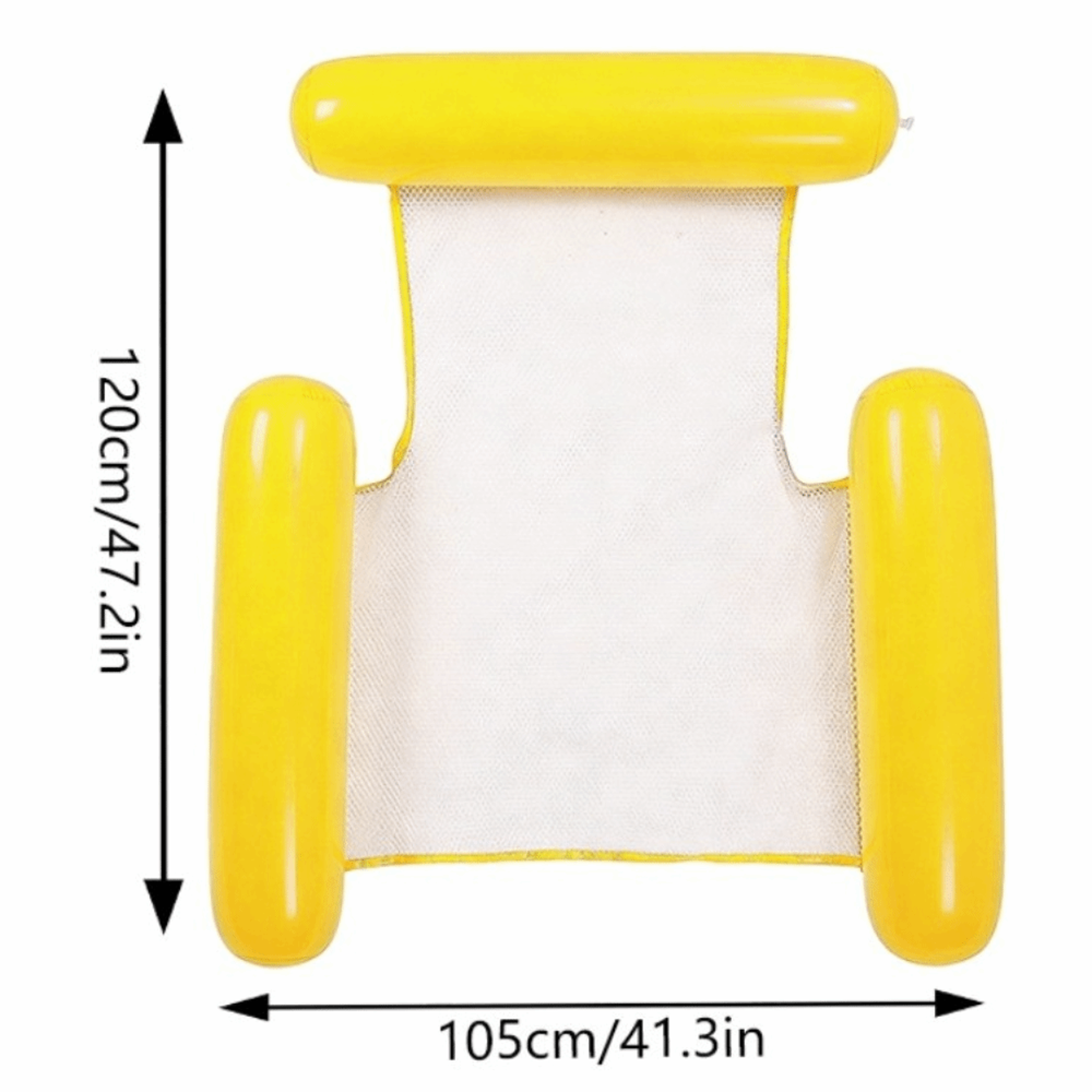 Portable Inflatable Water Hammock Mesh Pool Float With Backrest For Ultimate Summer Relaxation 3