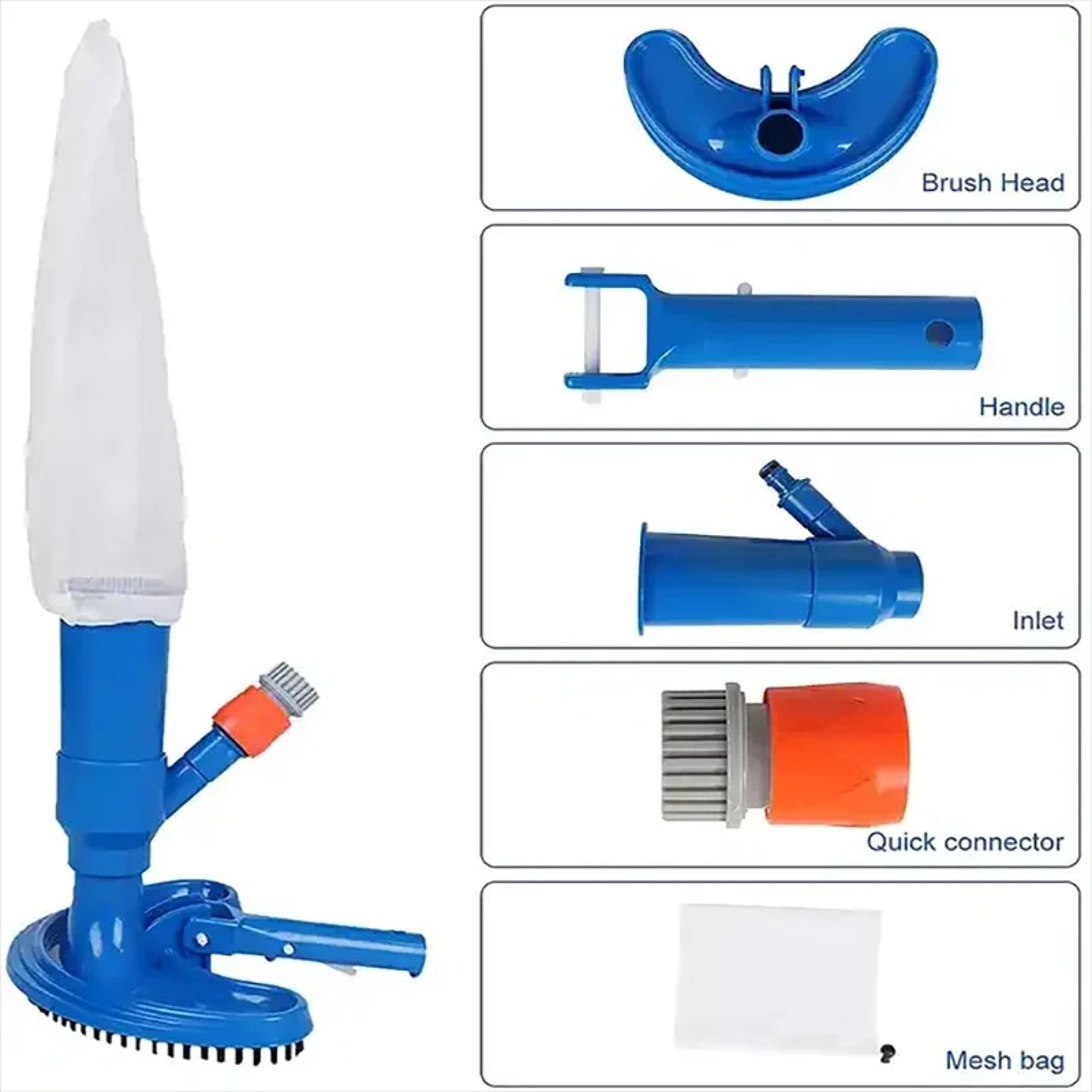 Portable Pool Vacuum Cleaner For Above  Inground Pools Manual Underwater Pool Cleaner Tool 3