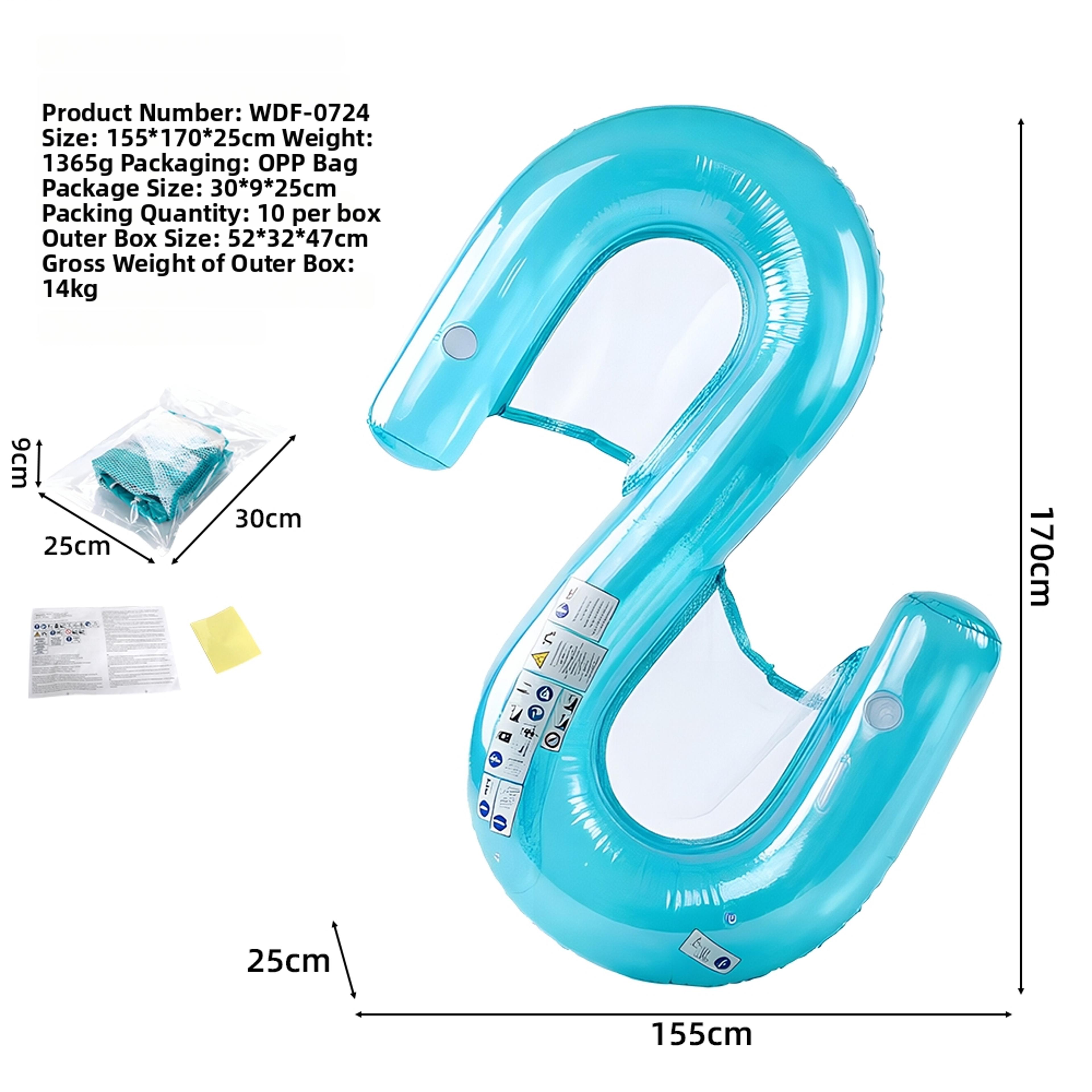 Luxury Inflatable Pool Float Double S Shaped Floating Pool Lounger With Armrests  Cup Holder 5