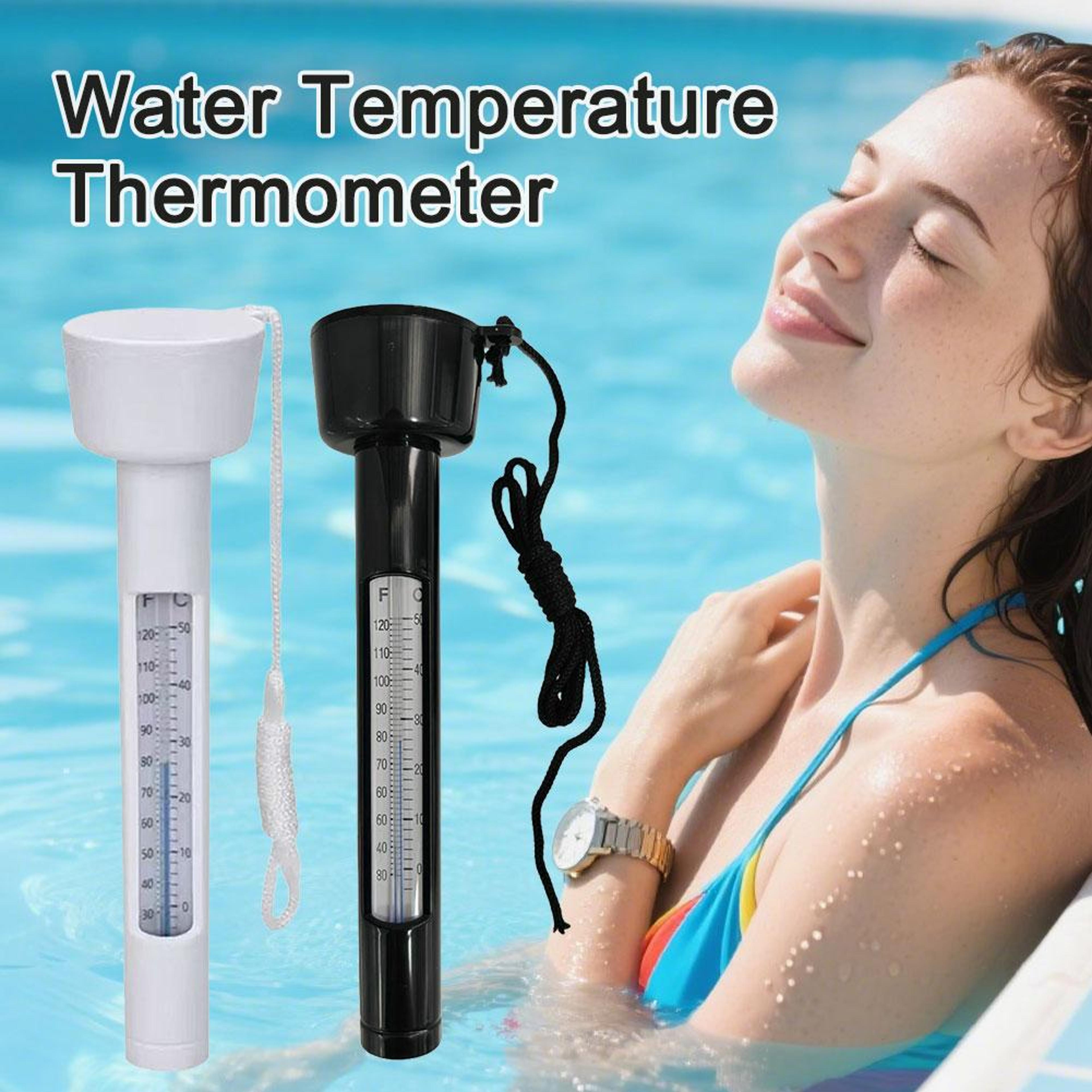 Floating Pool Water Thermometer For Pools Spas  Aquariums With EasyRead Temperature Scale 0