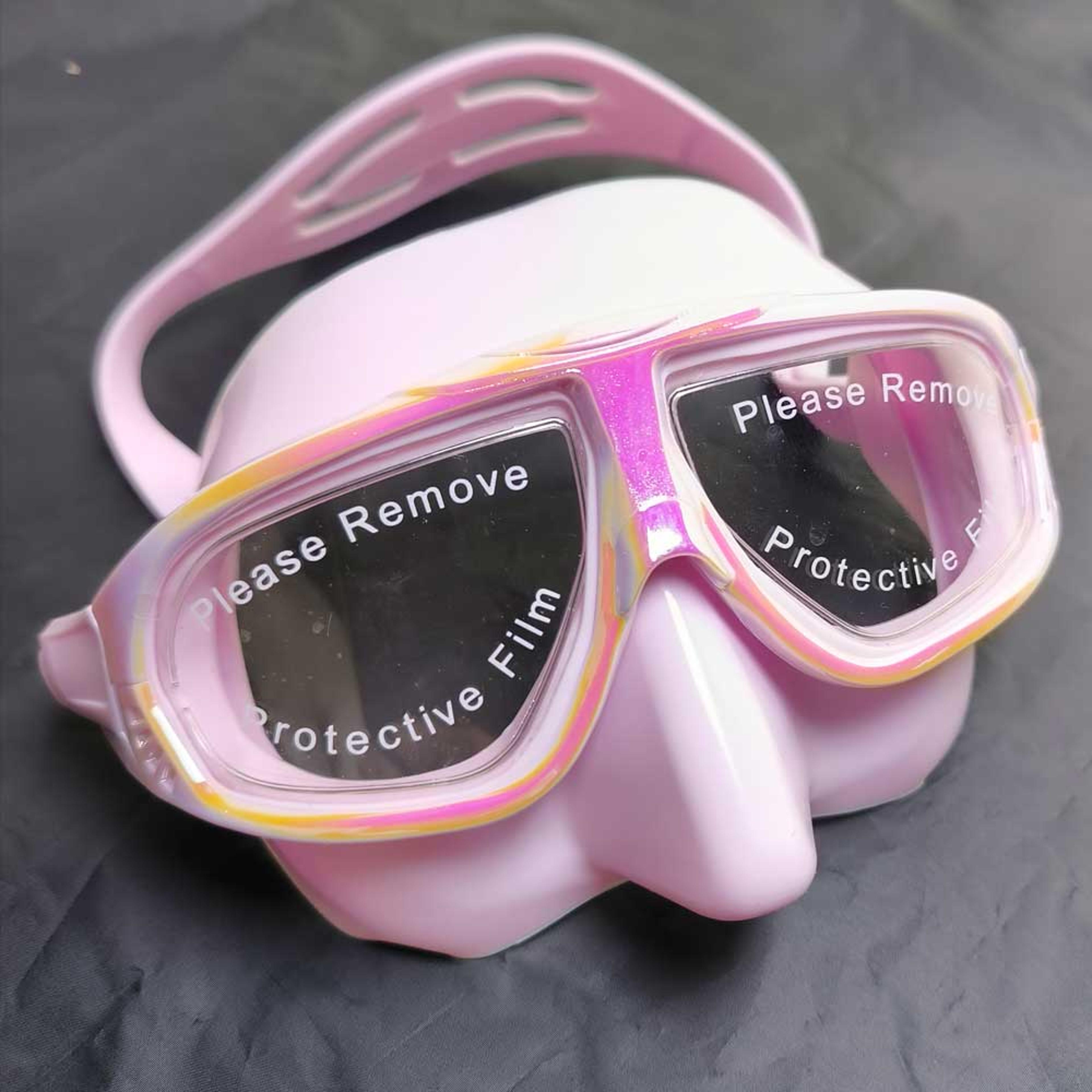 Iridescent Freediving Mask With Tempered Glass Lens  Soft Silicone Low Volume Design 2
