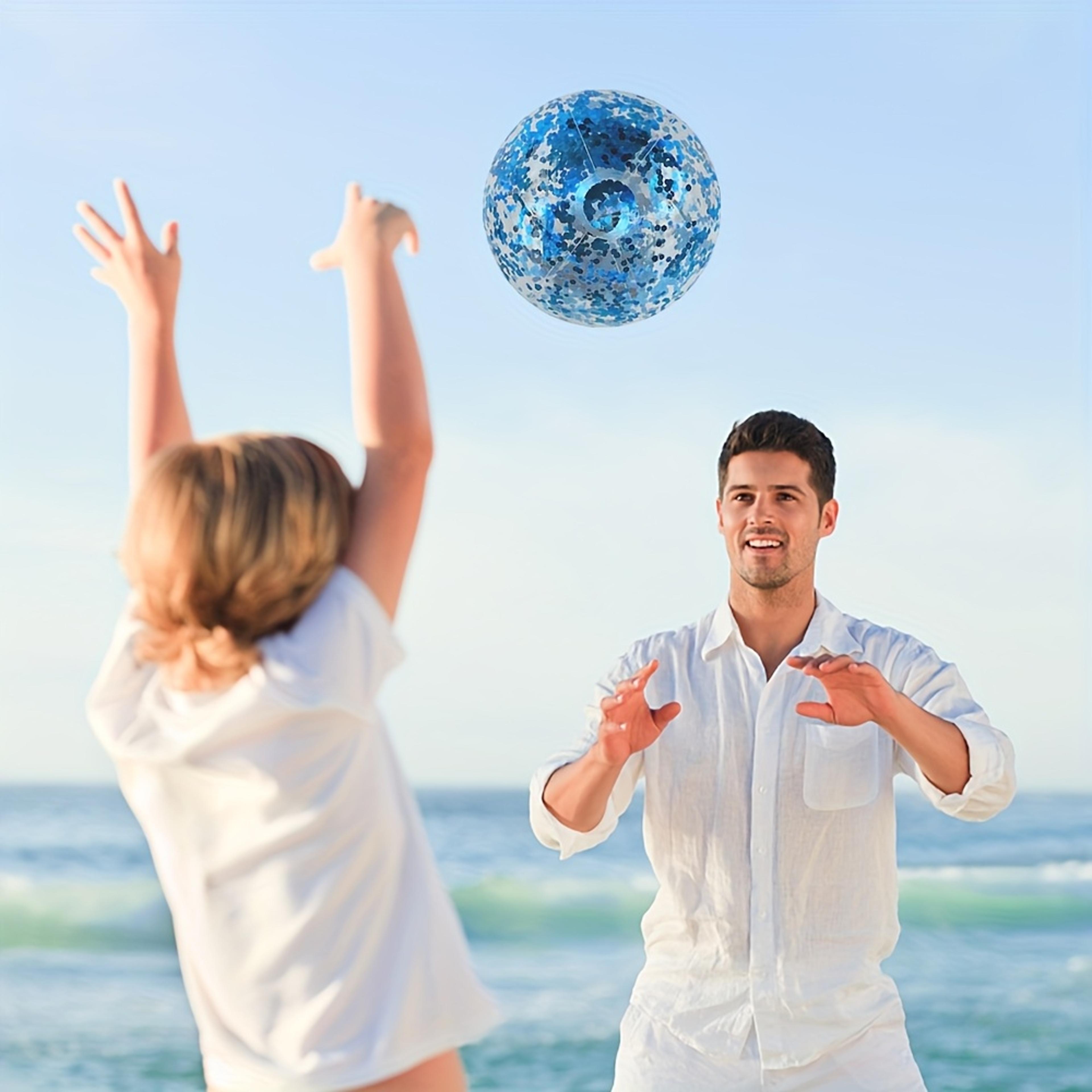 SparkleSplash Inflatable Beach Ball Transparent Glitter Beach Ball For Pool Parties  Summer Fun 3