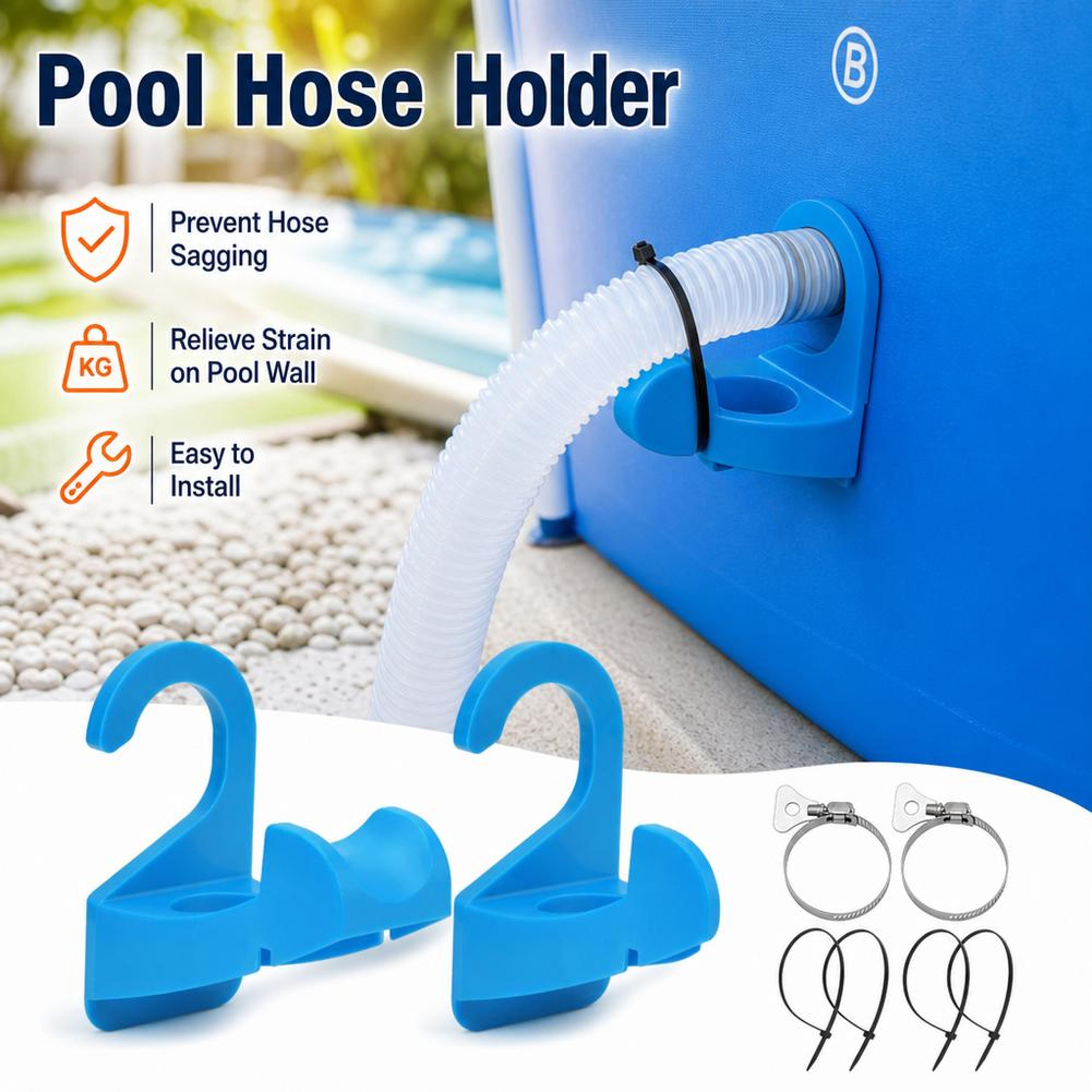 Pool Hose Support Bracket For Intex Above Ground Pools Durable Pool Pipe Holder Mount 3