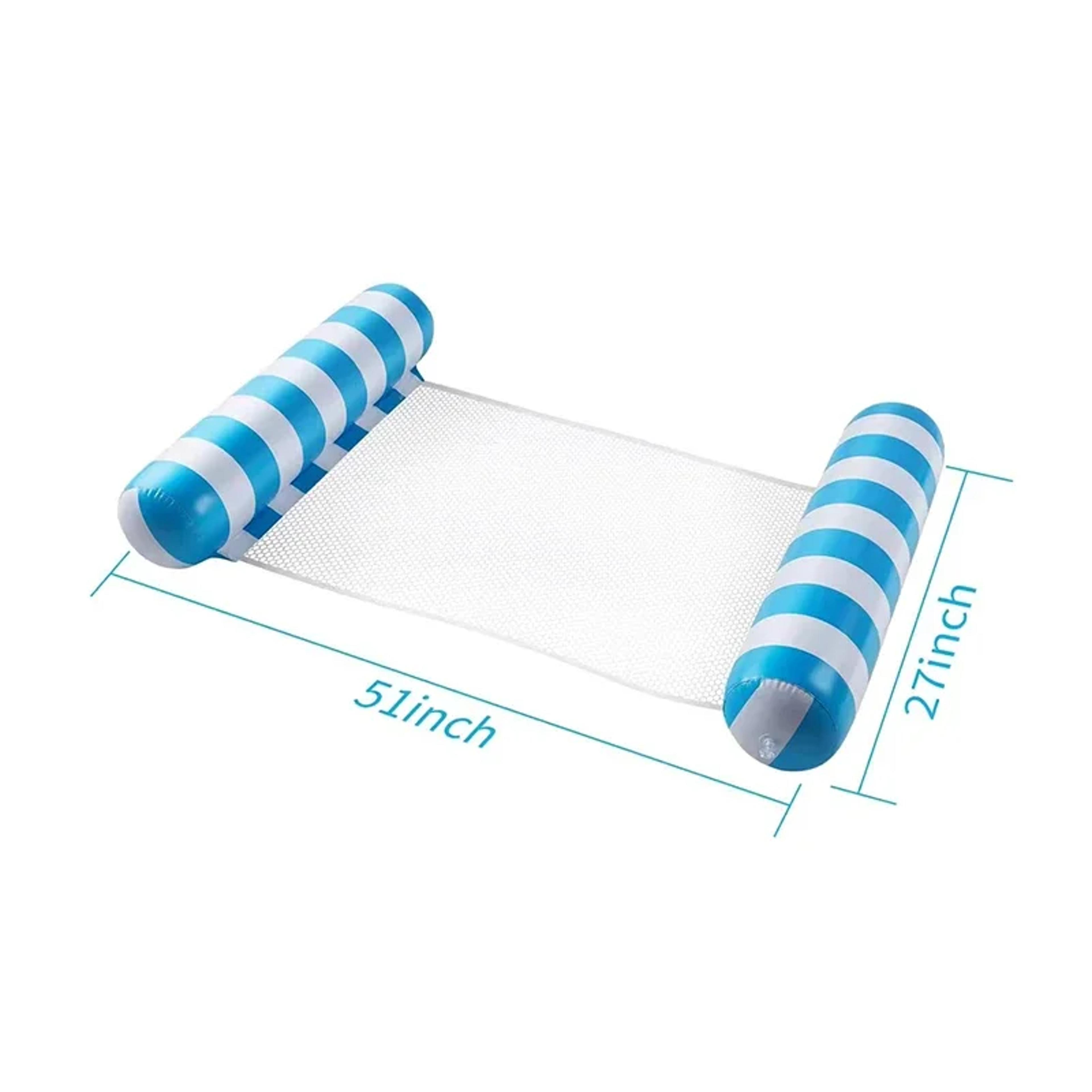 Luxury Water Hammock Inflatable Pool Float Foldable Floating Water Mat For Pool Beach  Lake 2