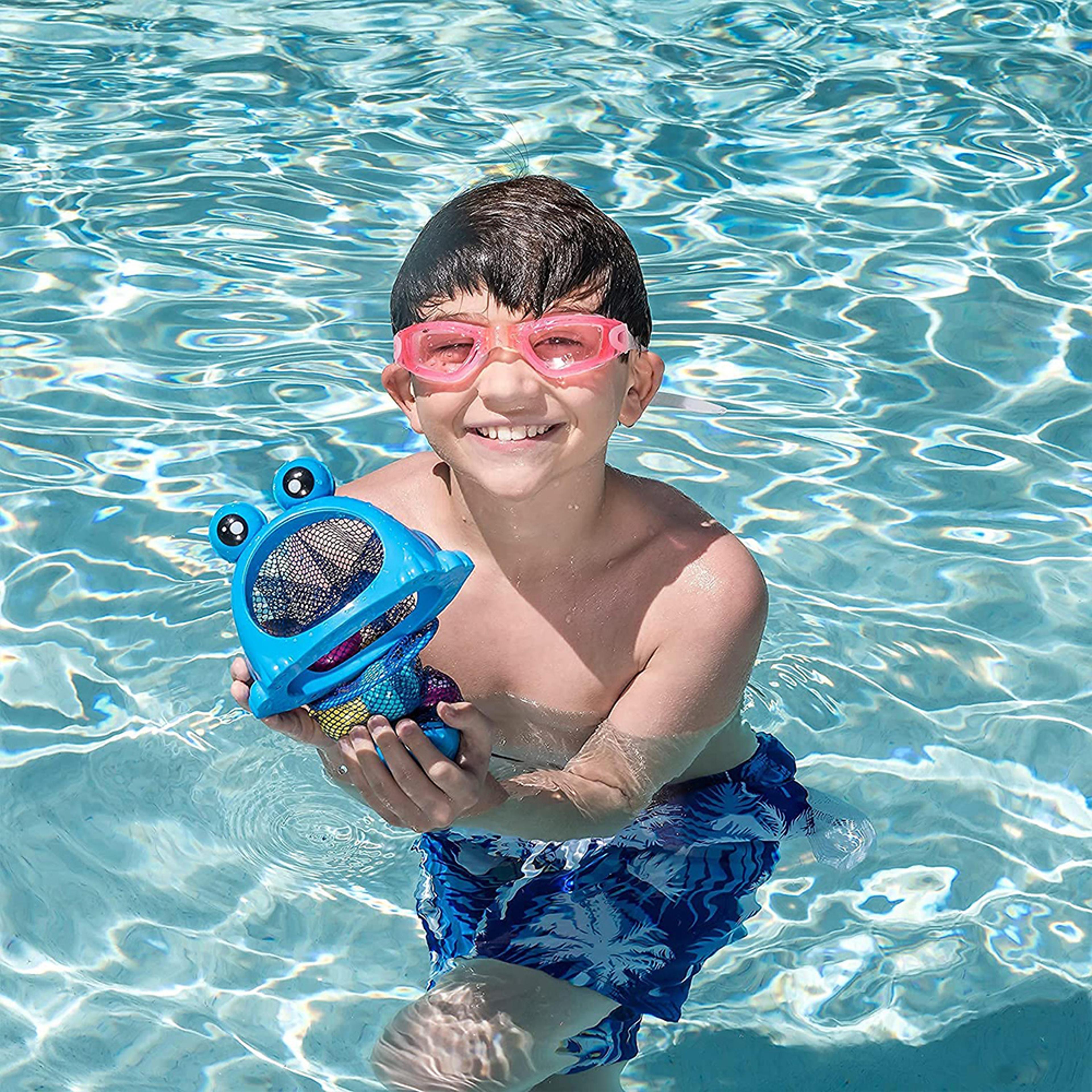 Feed The Frog Pool Dive Toys Fun Underwater Dive Game For Kids Swimming Pool Training  Bath Play 1