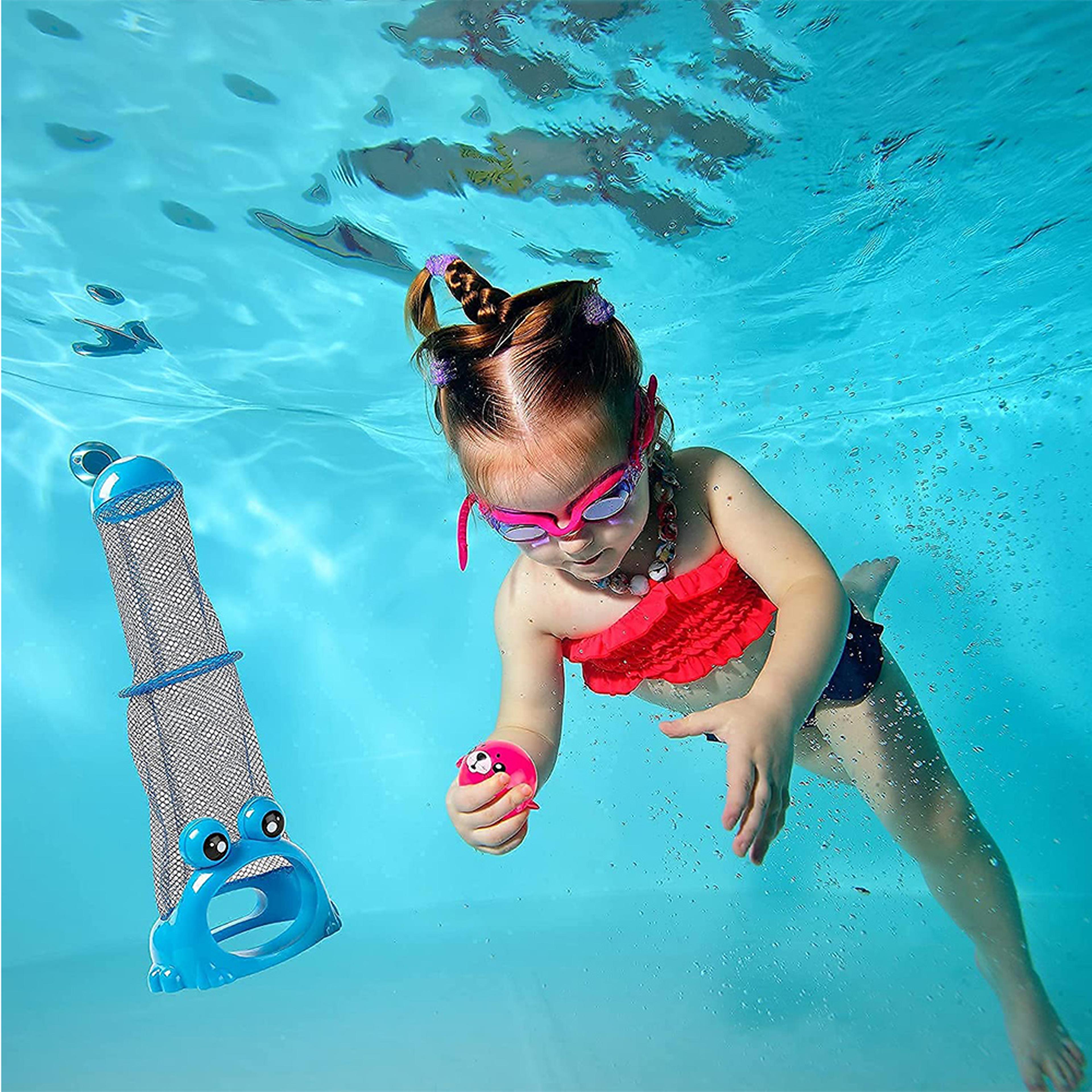 Feed The Frog Pool Dive Toys Fun Underwater Dive Game For Kids Swimming Pool Training  Bath Play 2