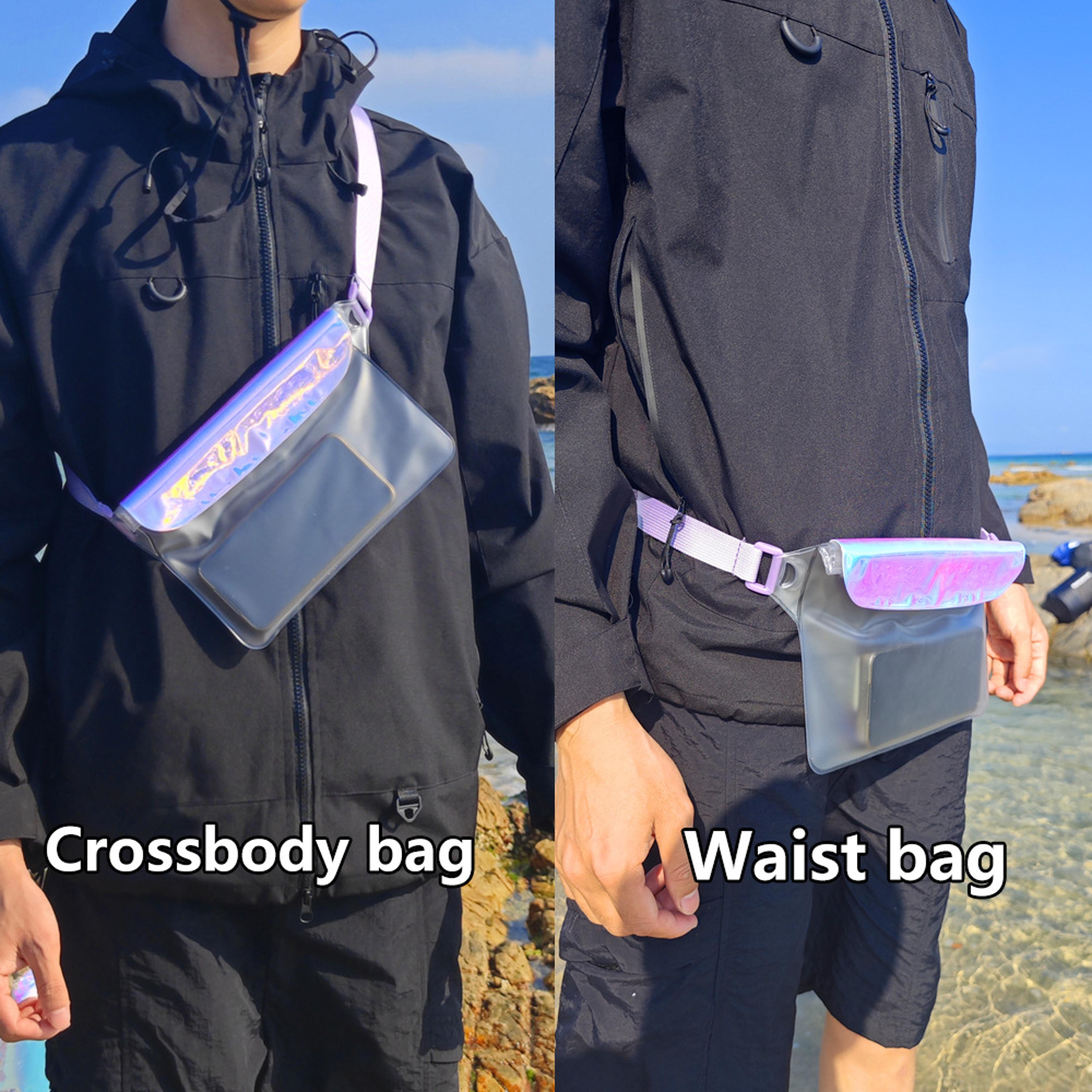 Pink Waterproof Dry Bag Waist Pack Waterproof Phone Pouch For Swimming Beach  Water Sports 3