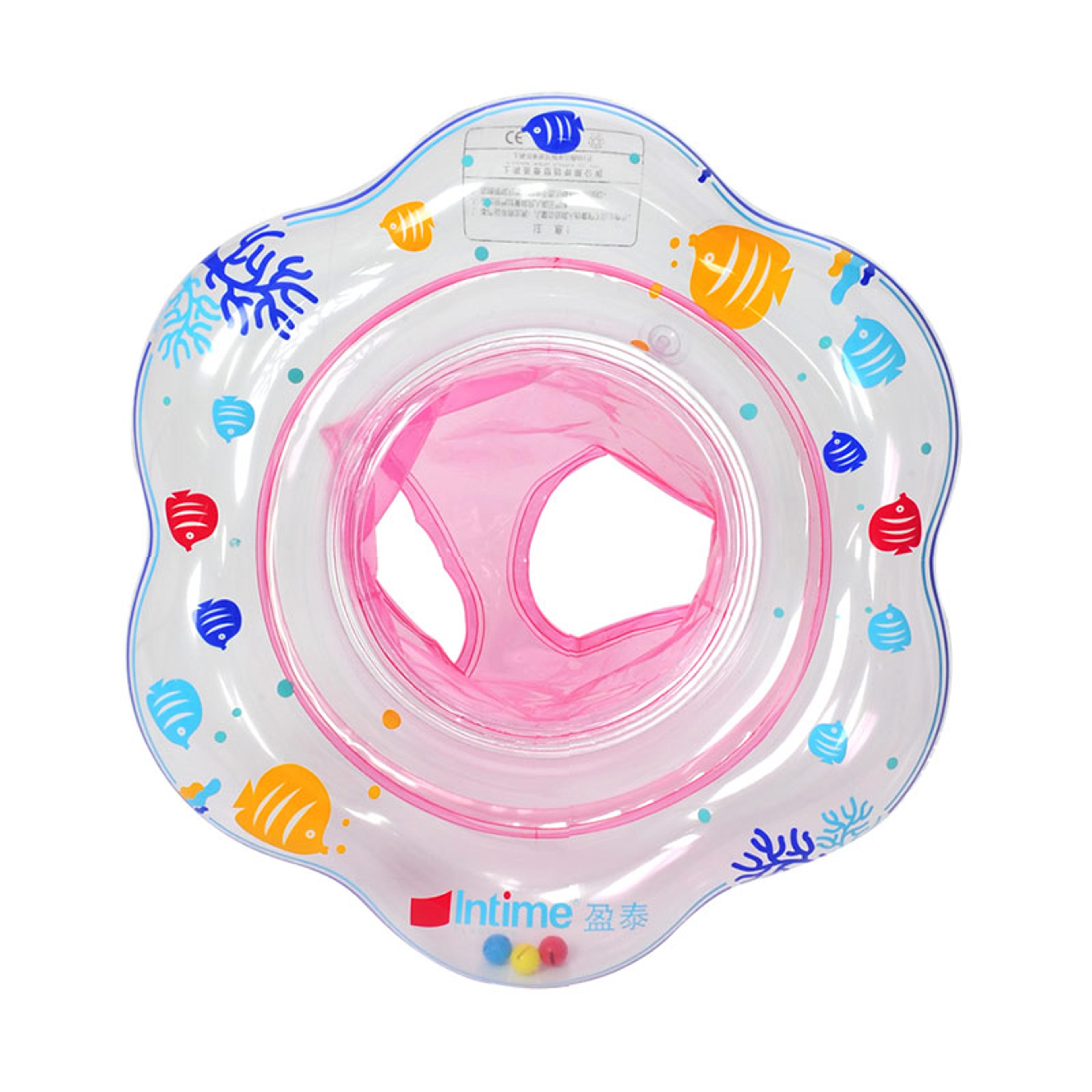 Fish Print Toddler Swim Float Boat With Secure Seat Baby Pool Float For Water Fun 4