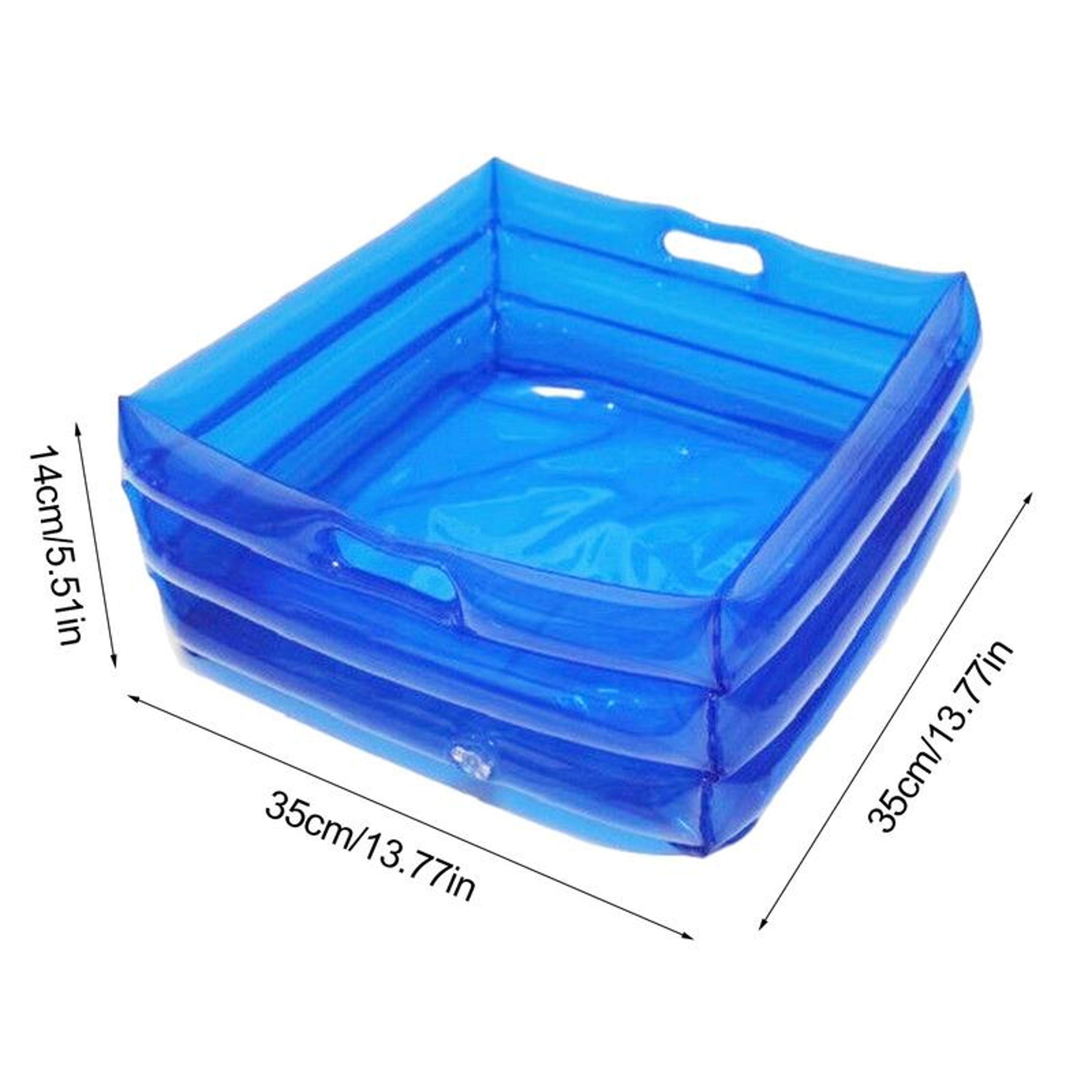 Portable Inflatable Foot Bath Collapsible Pool Foot Wash Basin For Beach Camping  Home 3