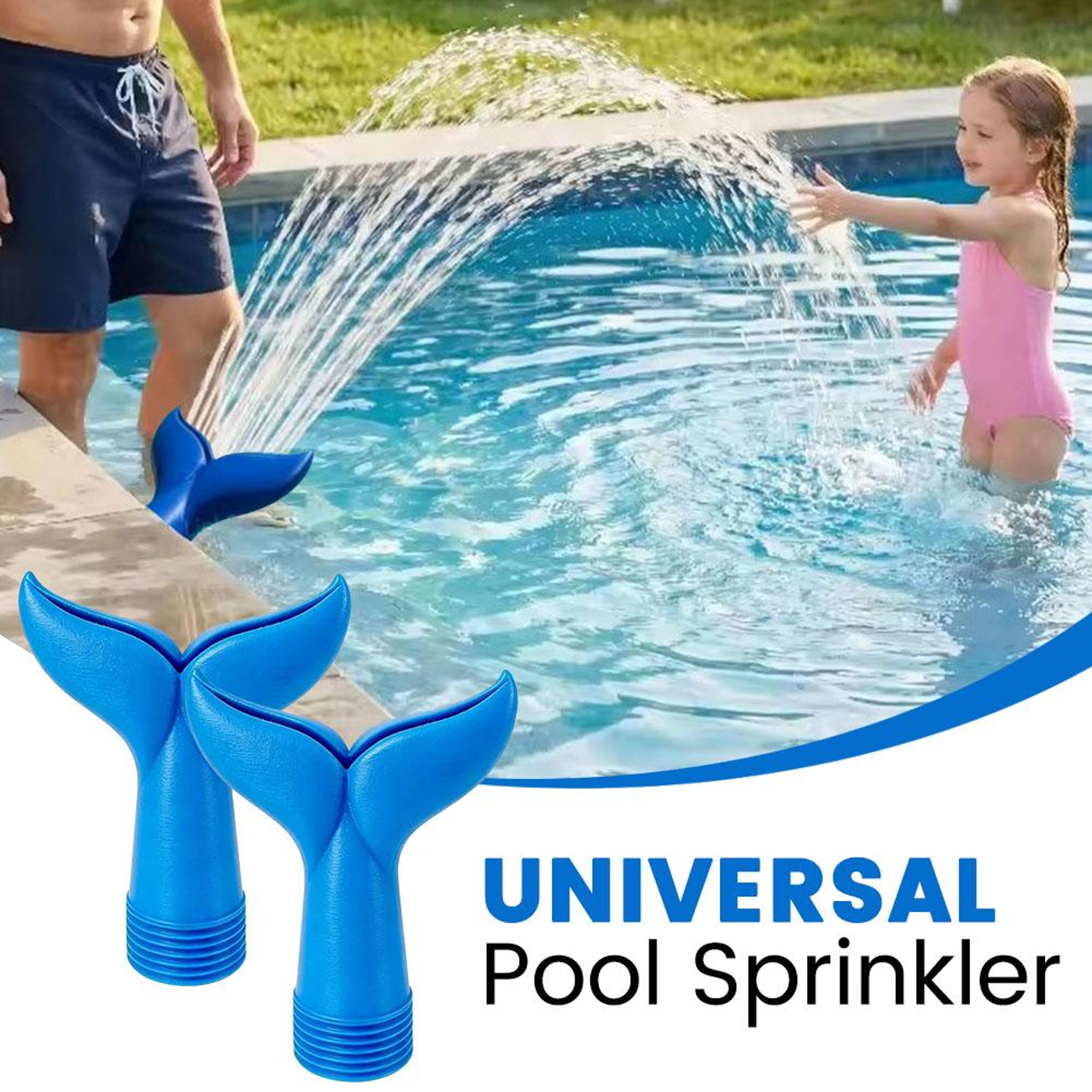 Mermaid Tail Pool Fountain Sprayer Universal Pool Waterfall Fountain With Wide Spray 1