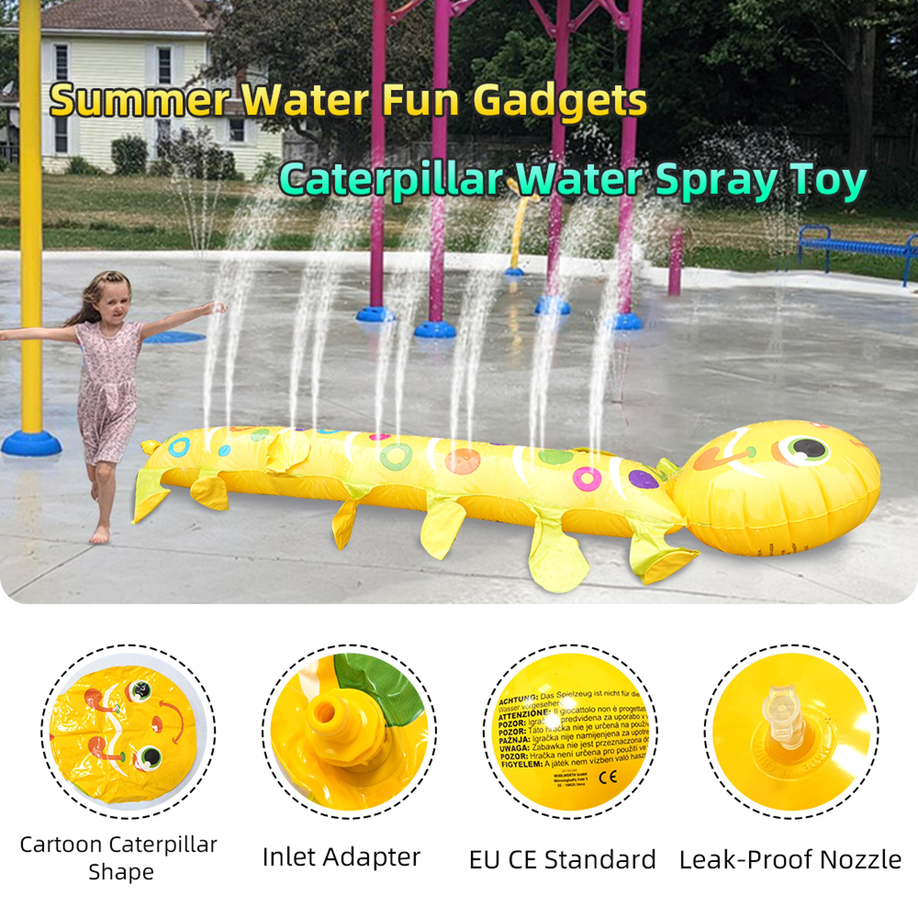 Caterpillar Kids Splash Pad Sprinkler Play Mat Inflatable Backyard Water Toy For Toddlers  Summer F 2