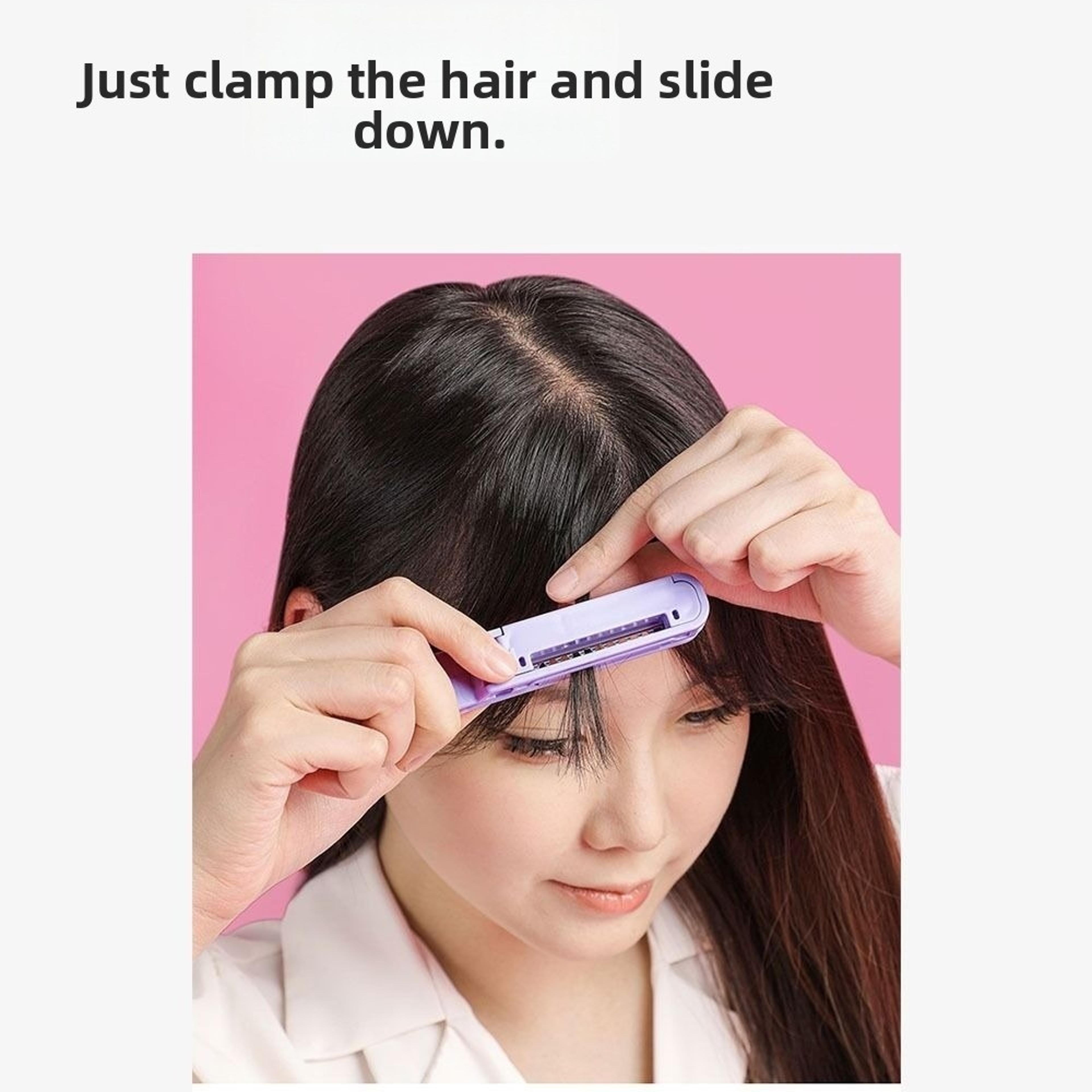 Mini Hair Bangs Trimmer Comb Portable Manual Bangs Cutter  Self Hair Trimming Tool 2