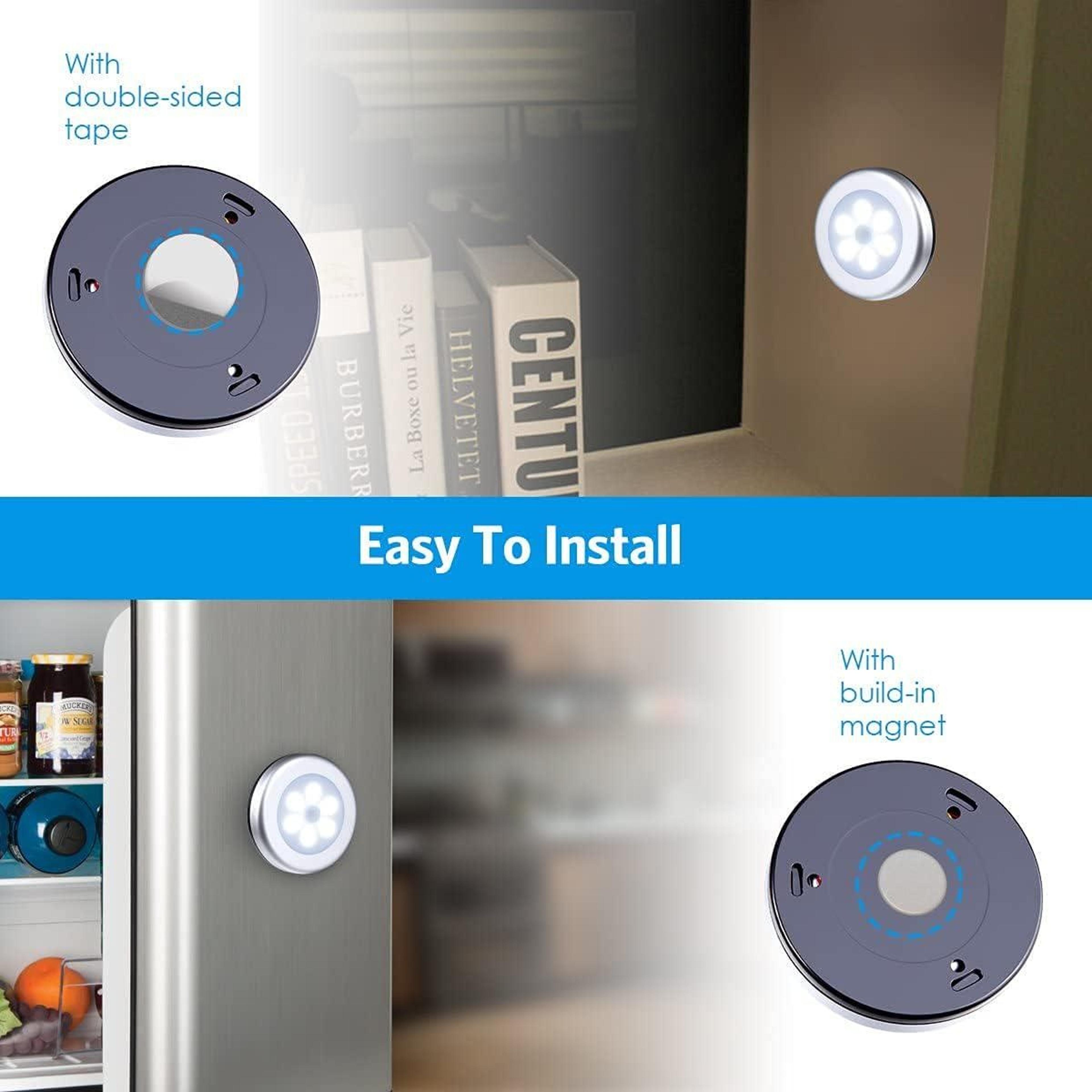 Motion Sensor Night Light Wireless LED Closet  Cabinet Light Battery Powered For Bedroom  Hallway 2