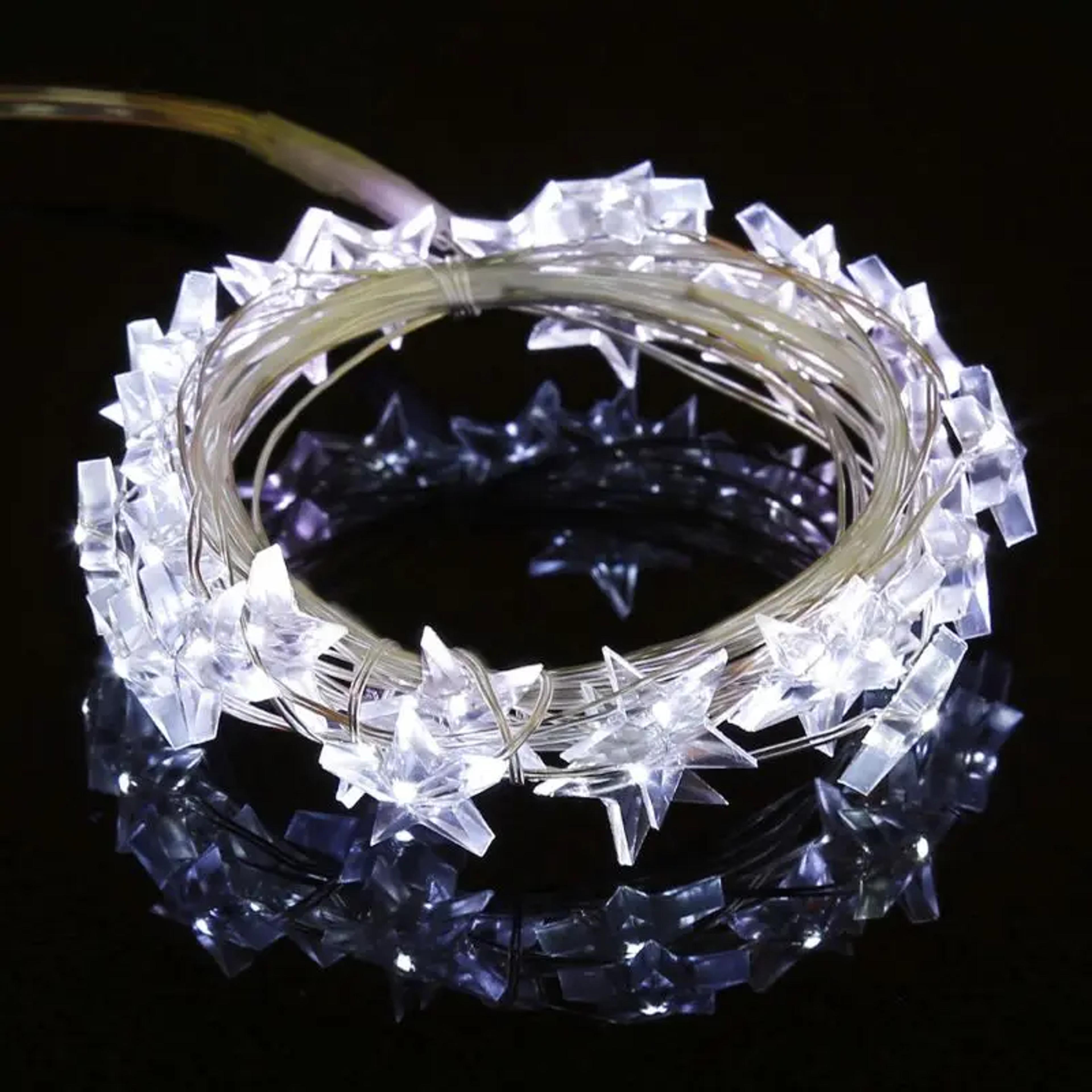 GlowStar Star Fairy Lights Battery Operated LED String Lights For Bedroom Garden  Party Decor 4