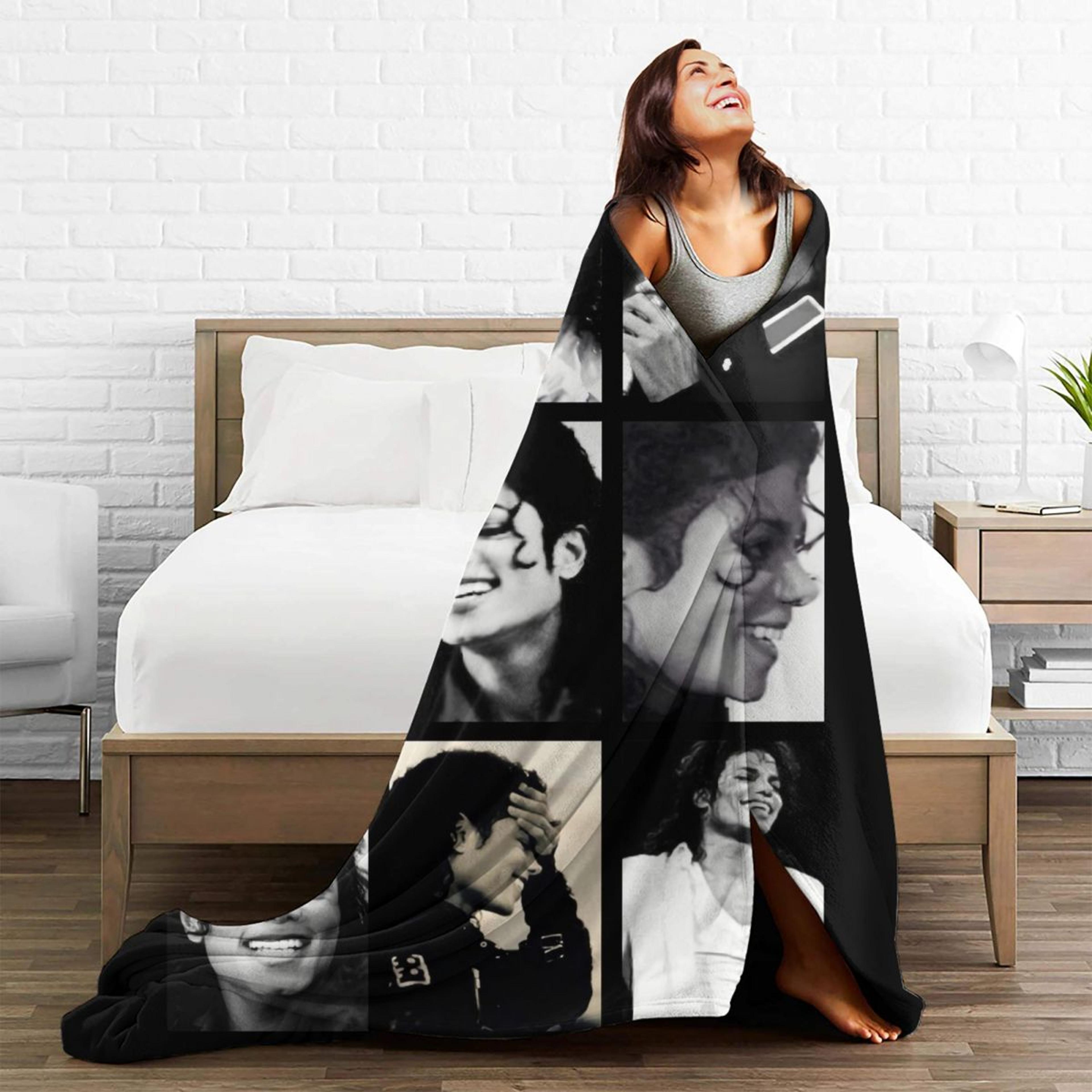 Michael Jackson Blanket Ultra Soft Flannel Throw Blanket For Sofa Bed Travel  Music Fans 2