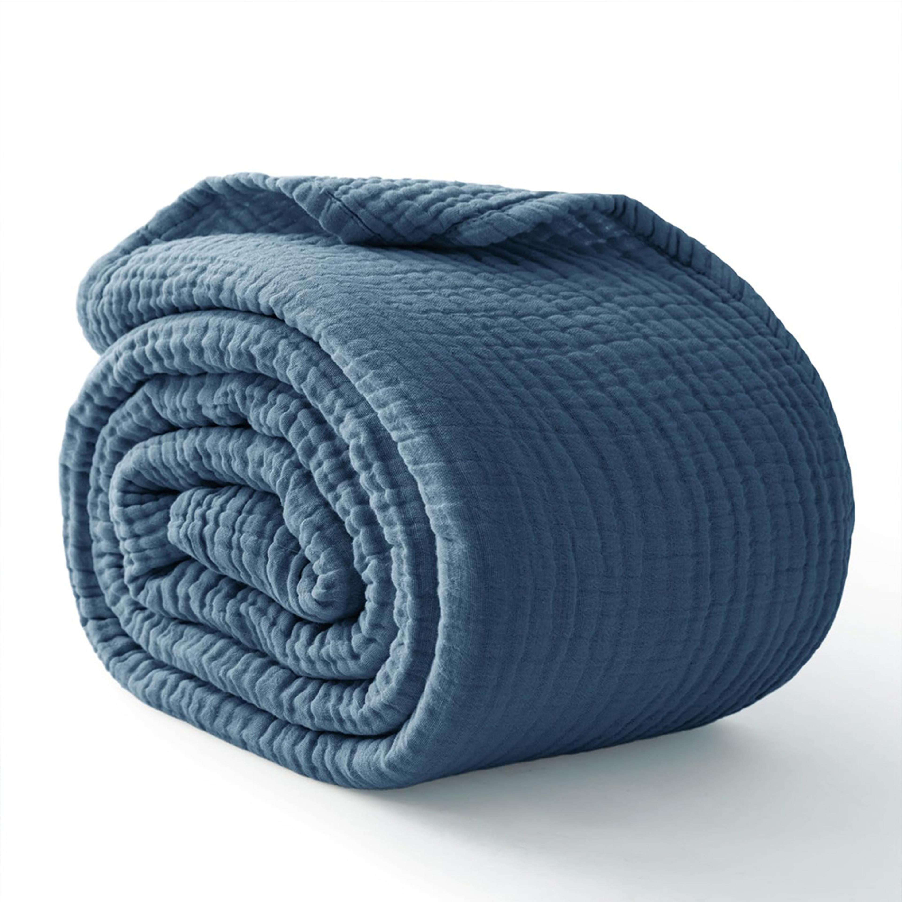 CloudSoft Cotton Muslin Blanket Cooling Blanket For AllSeason Comfort  Breathable Sleep 2