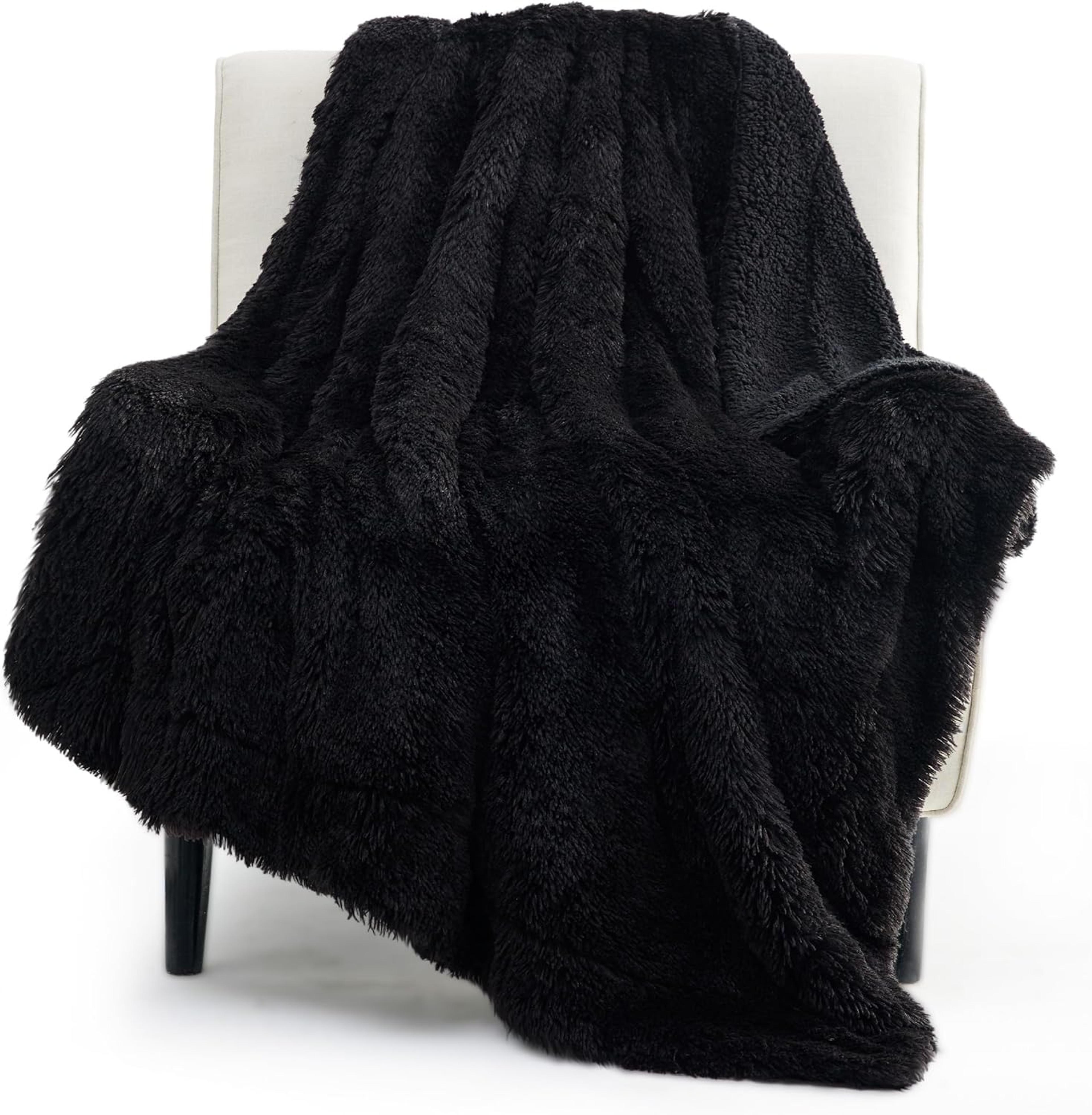 Luxury Faux Fur Throw Blanket Soft Sherpa Blanket Plush Fleece Cozy Couch  Bed Throw 4