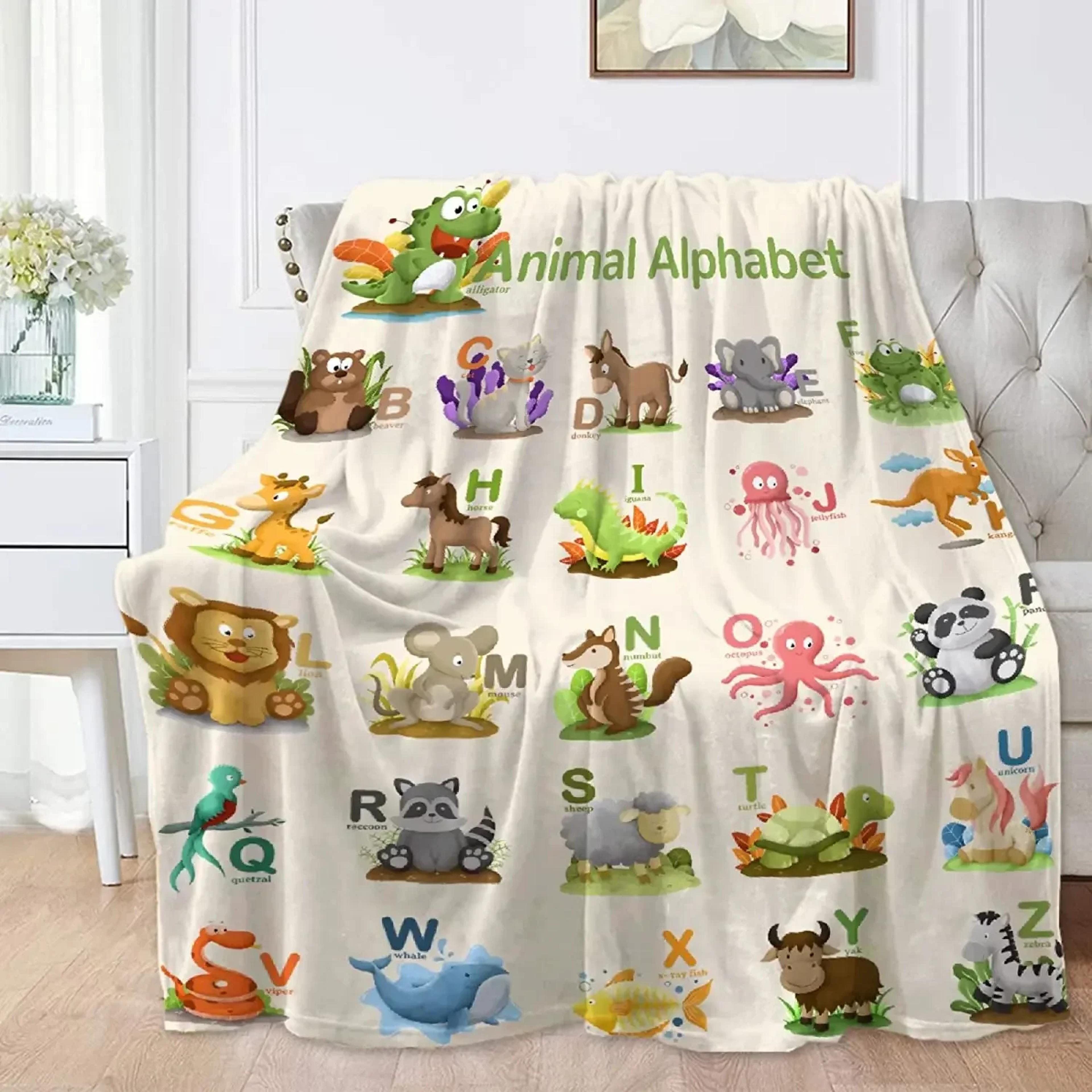 Alphabet Lore Flannel Throw Blanket Super Soft Anime Throw For Sofa Bed  All Season Comfort 0