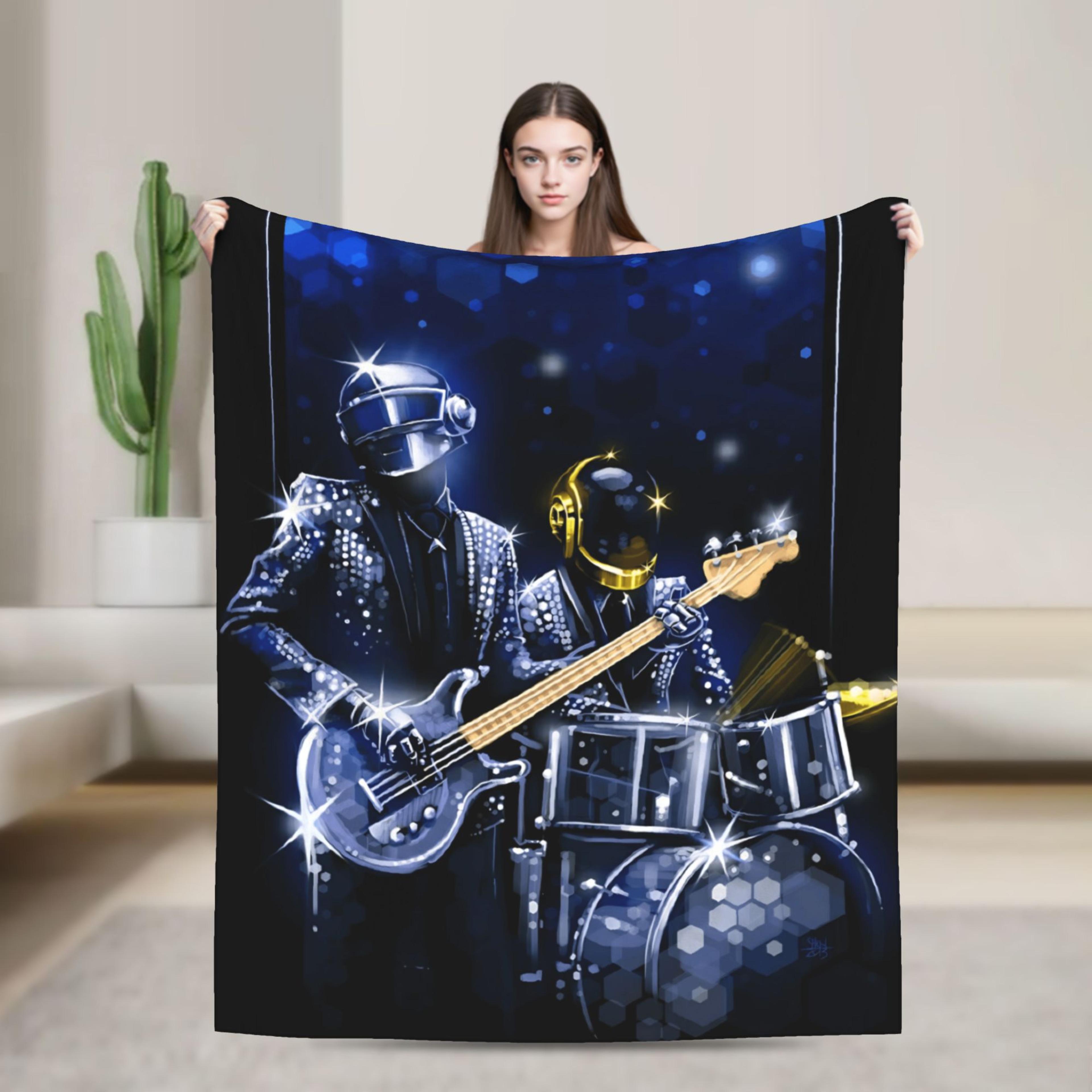 Daft Punk Blanket Super Soft Flannel Throw Blanket For Couch Bed  Camping 1