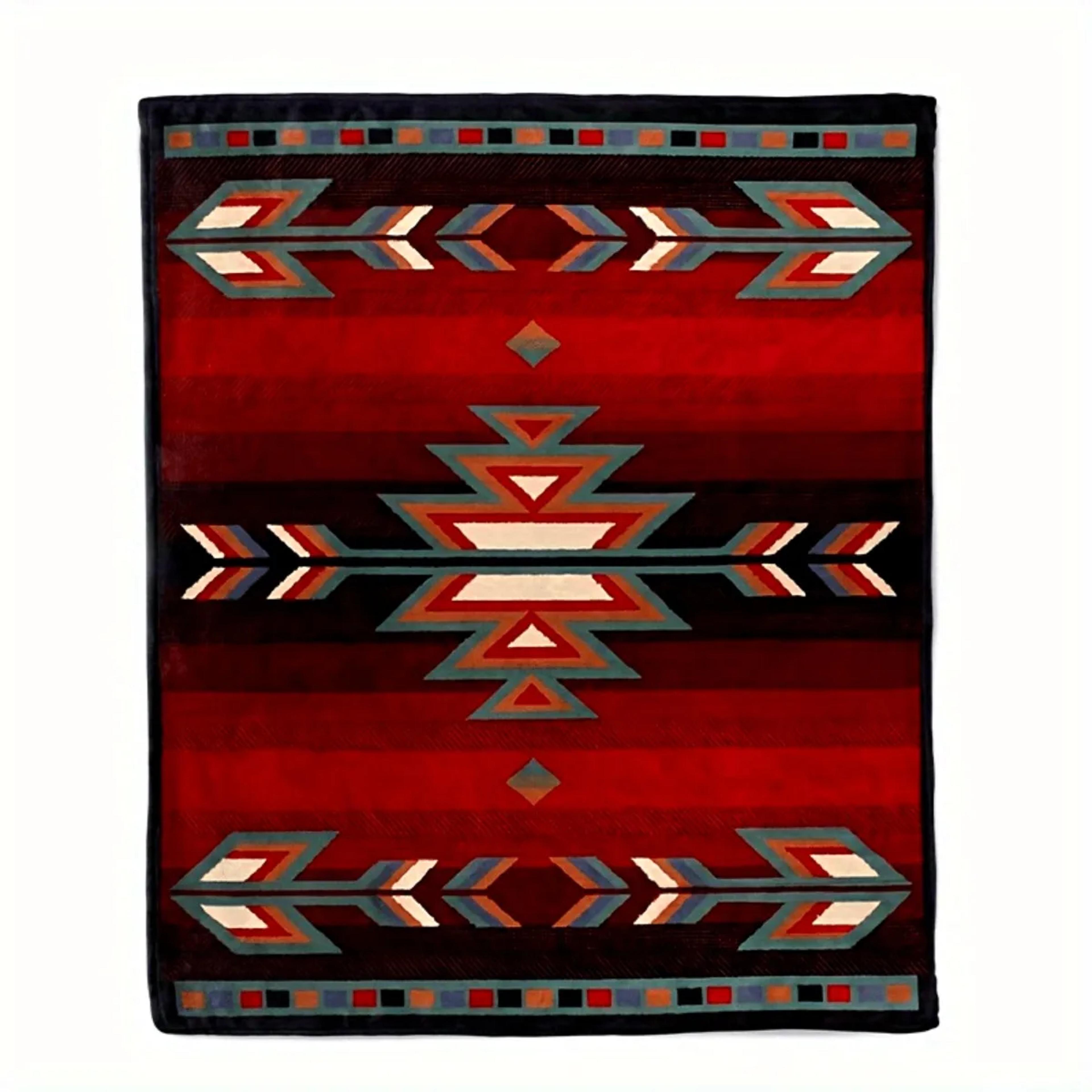 Aztec Throw Blanket Boho Flannel Geometric Fleece Sofa  Camping Blanket 4