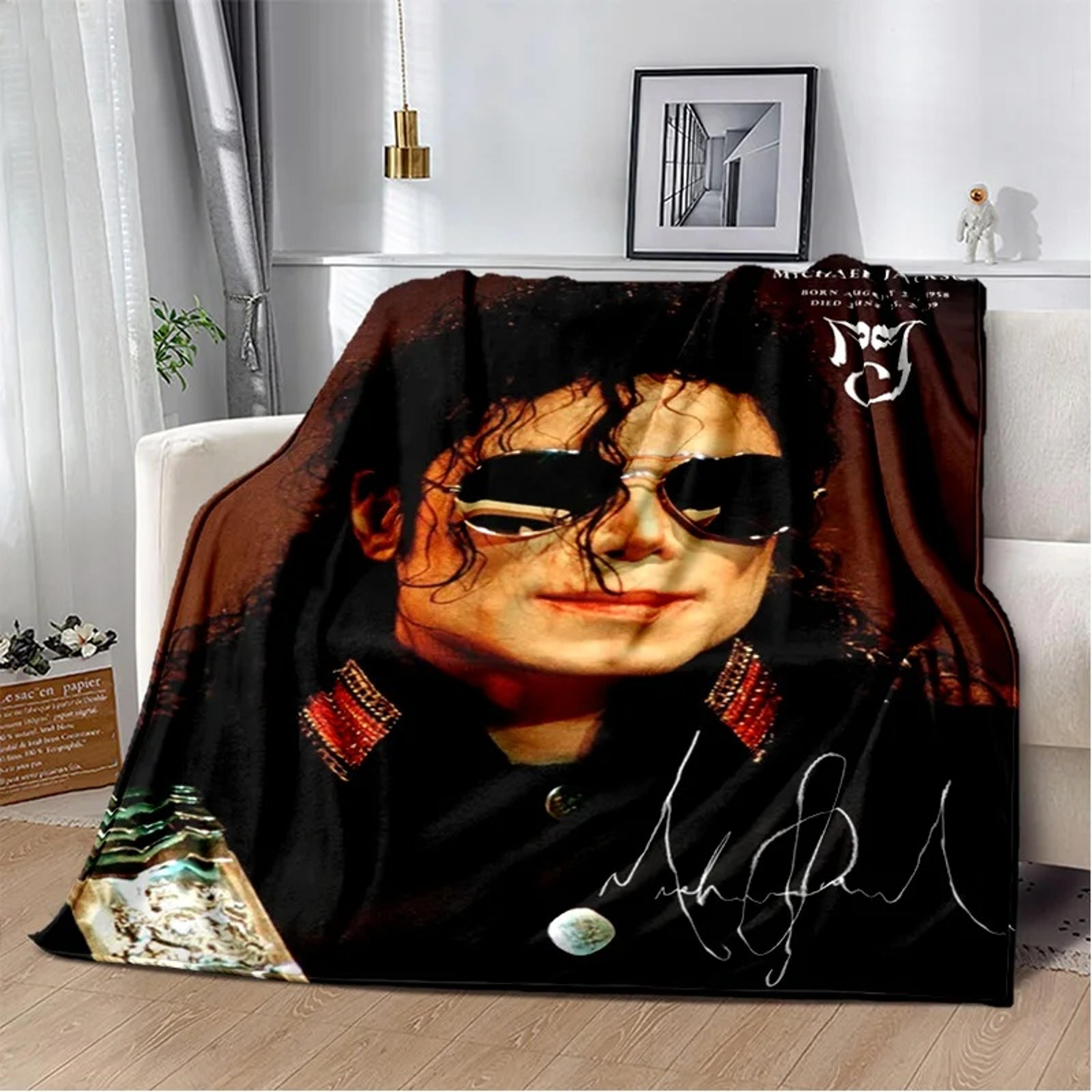 Michael Jackson Retro Flannel Blanket Soft Music Throw Blanket For Sofa Bed  Travel 2